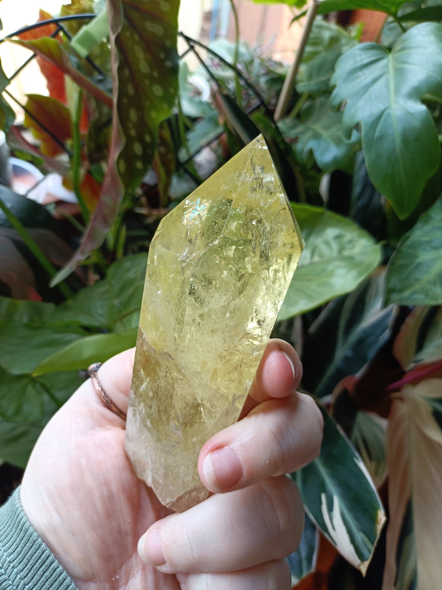 Citrine Point with Custom Stand - 307g