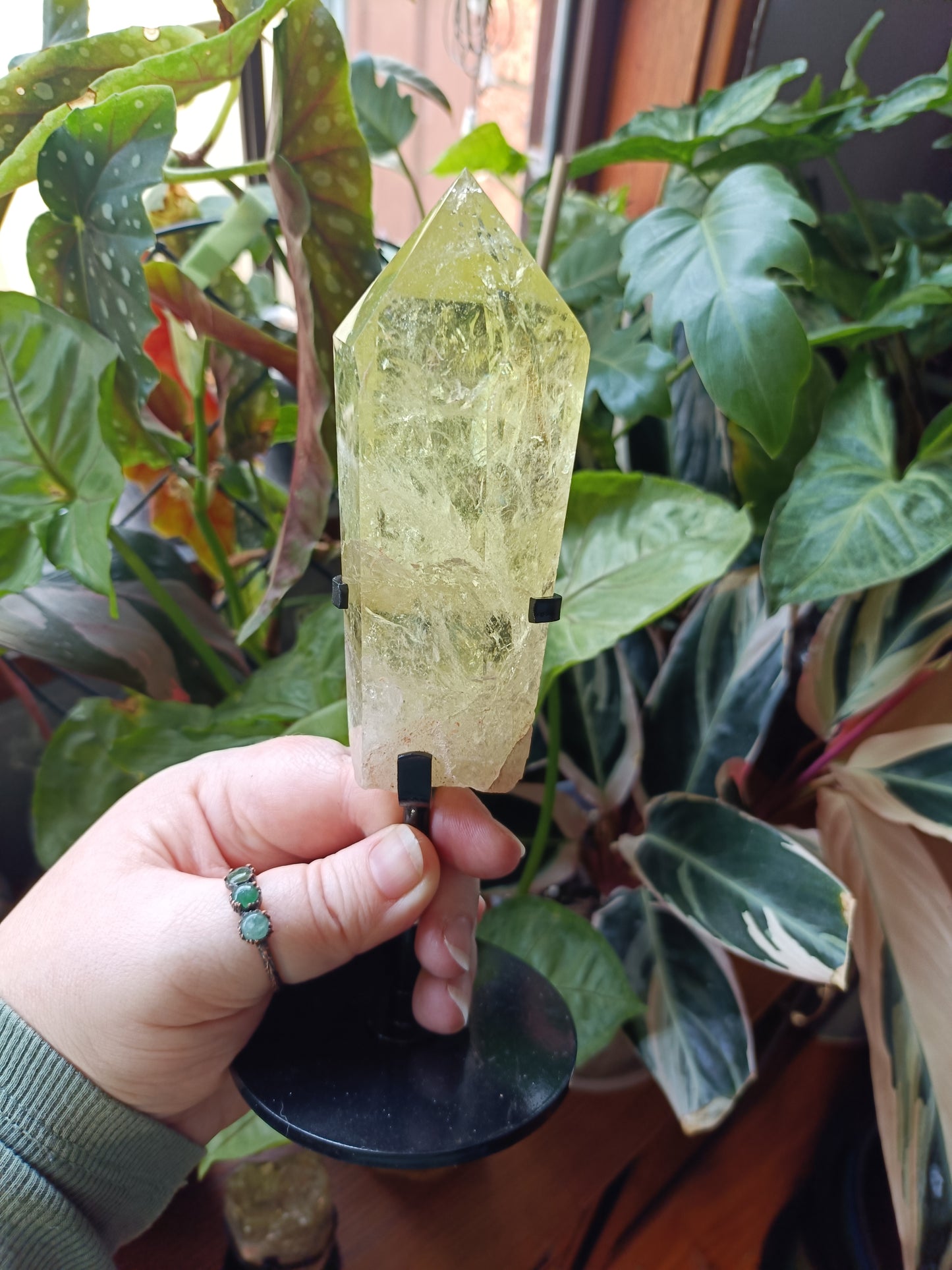 Citrine Point with Custom Stand - 307g