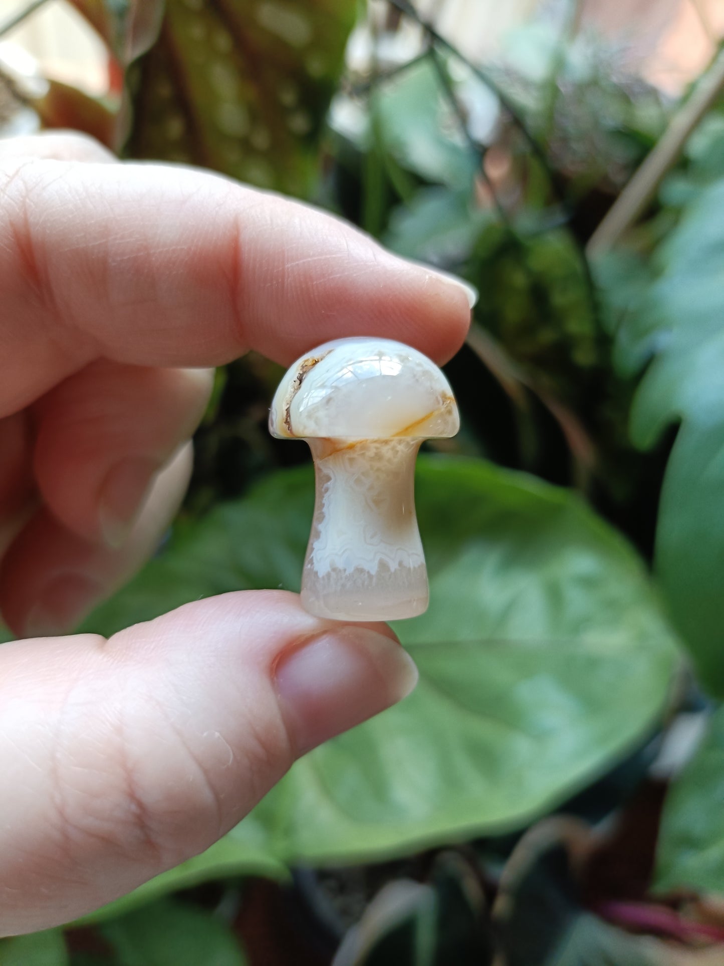 Pink Flower Agate Mini Mushrooms - 8-12g