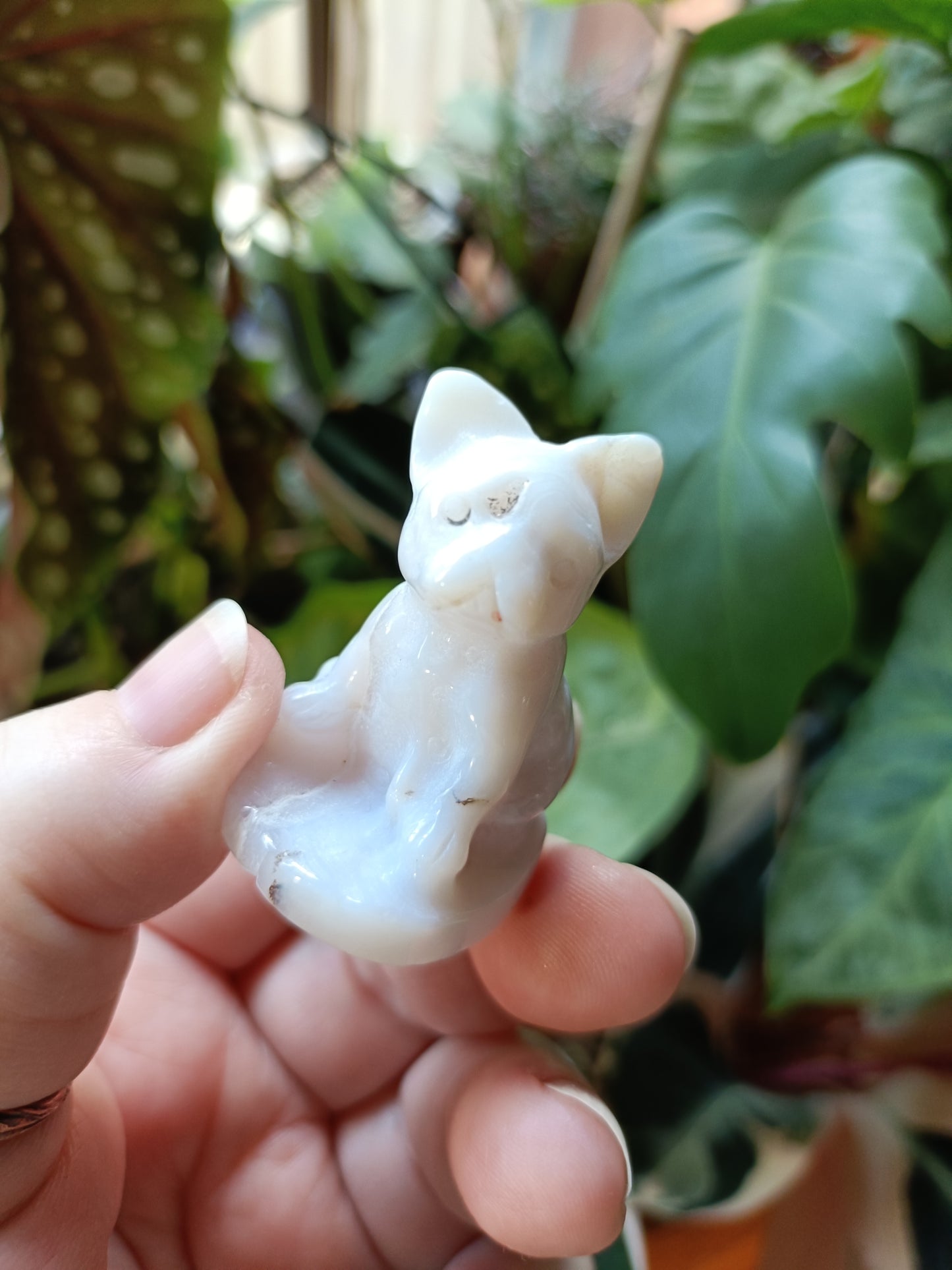 Agate Mini French Bulldog Carving - 30-35g