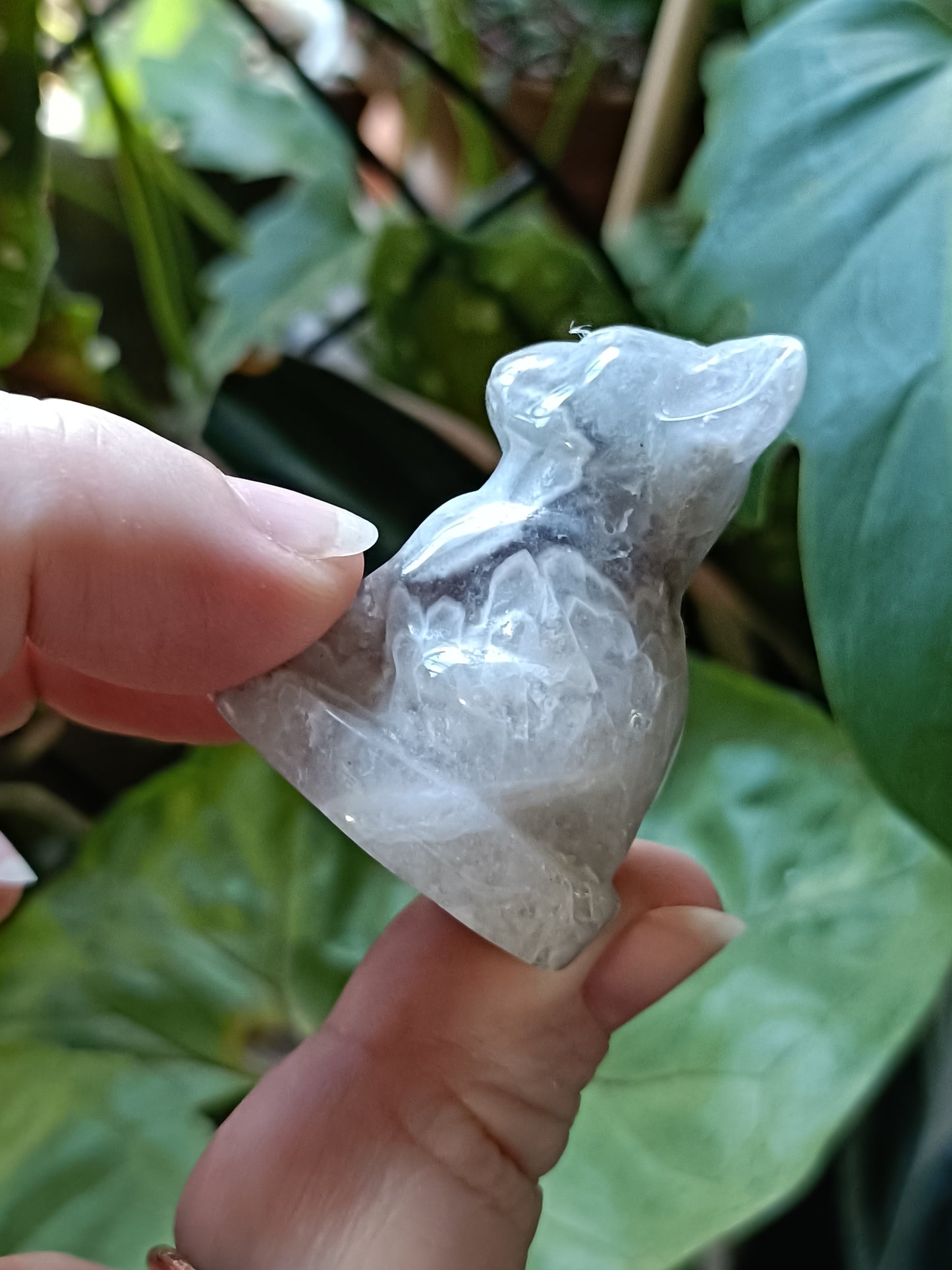 Agate Mini French Bulldog Carving - 30-35g