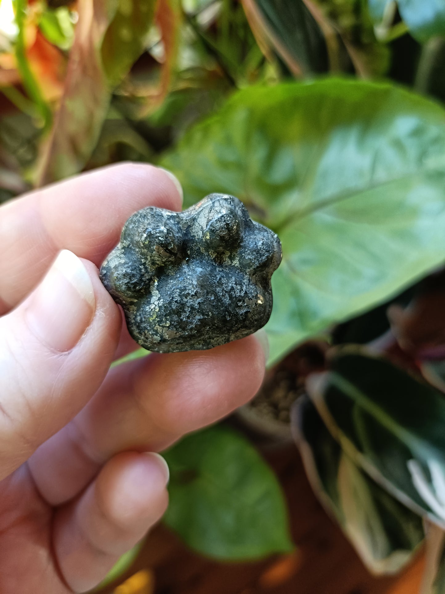 Mixed Stone Mini Cat Paw Carving - 15g