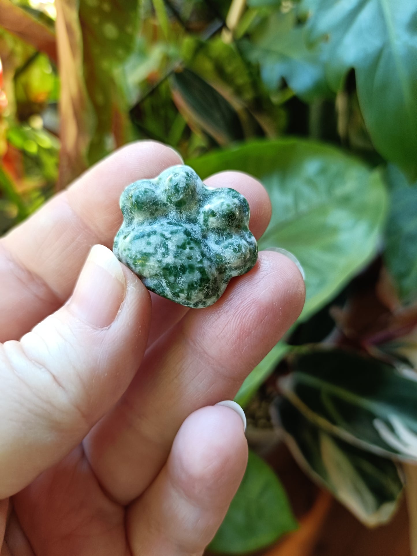 Mixed Stone Mini Cat Paw Carving - 15g