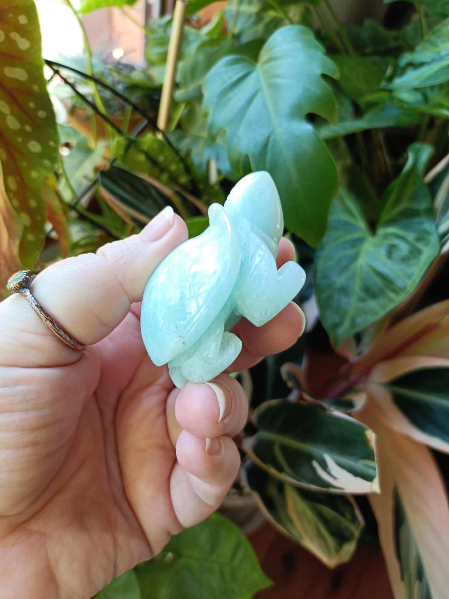 Amazonite Turtle Carvings - 85g