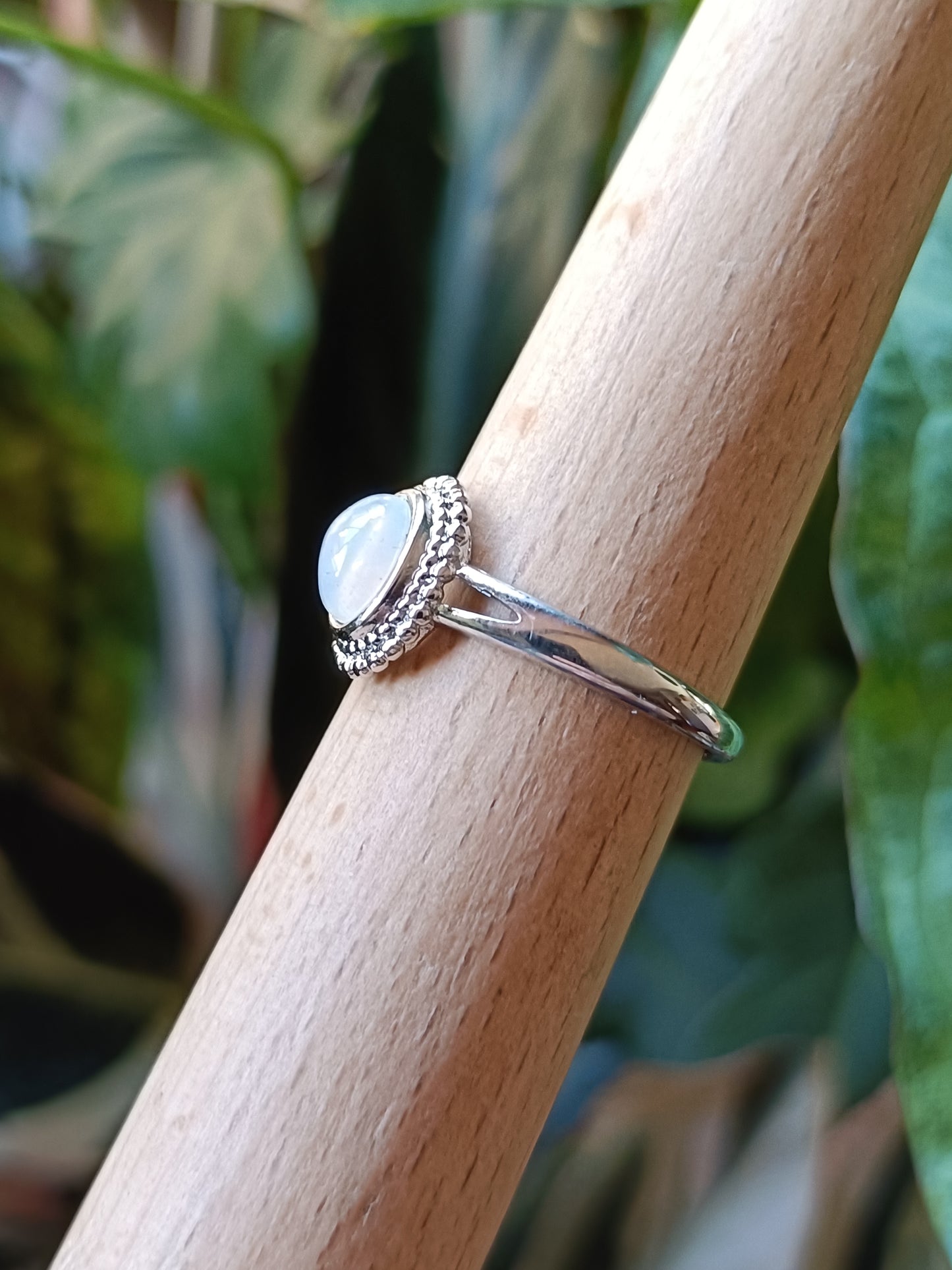 Oval Welo Fire Opal Ring - Silver-Plated Copper