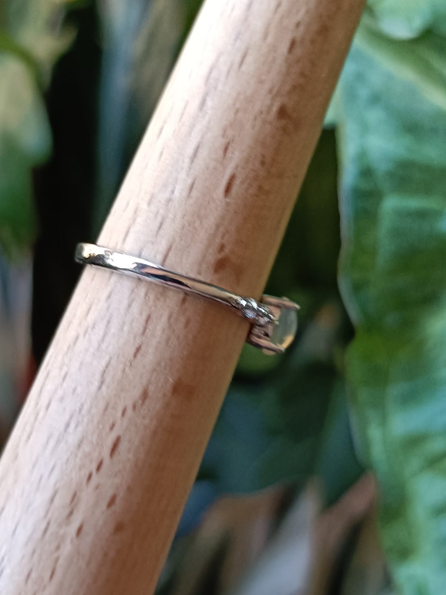Oval Welo Fire Opal Ring - Silver-Plated Copper