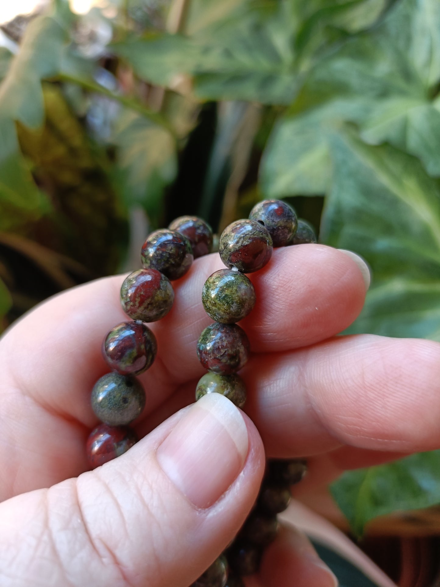 Dragon Stone Round Beaded Stretch Bracelet - 8mm