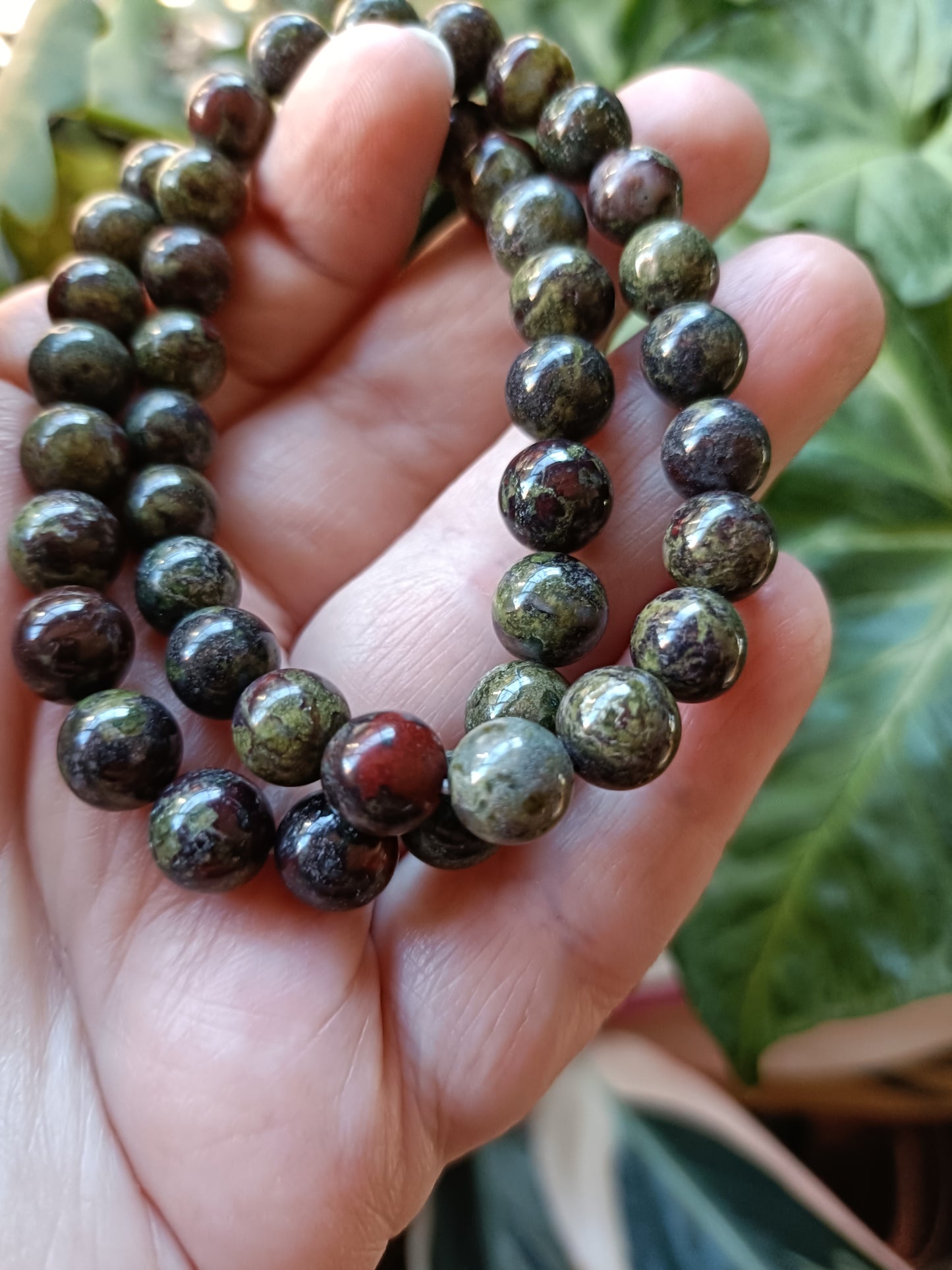 Dragon Stone Round Beaded Stretch Bracelet - 8mm