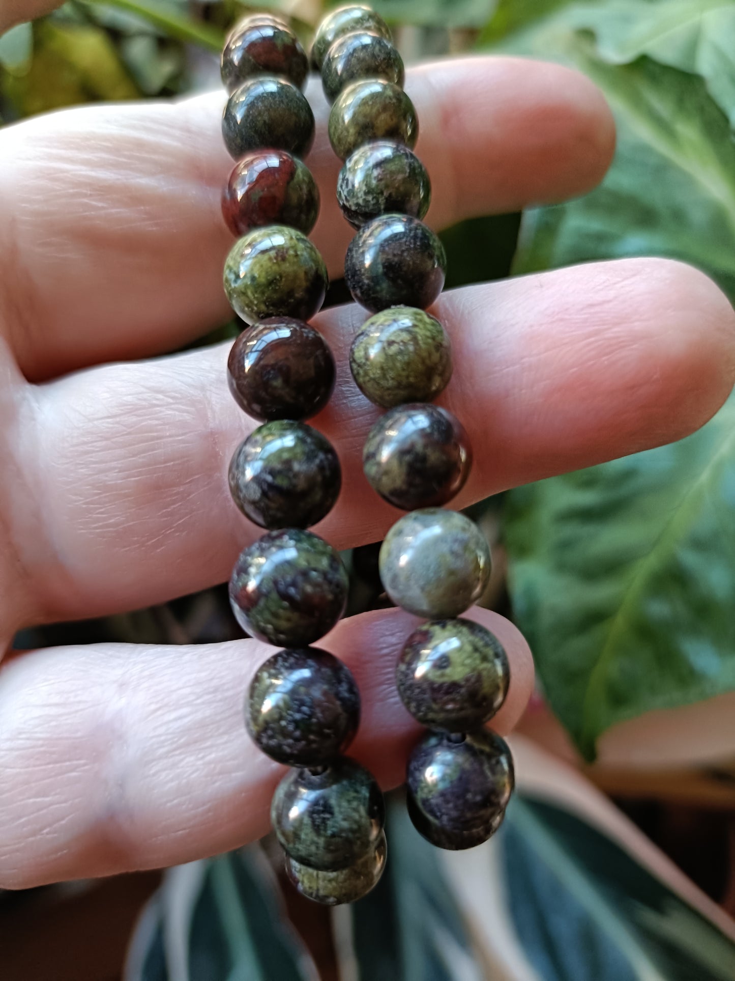 Dragon Stone Round Beaded Stretch Bracelet - 8mm