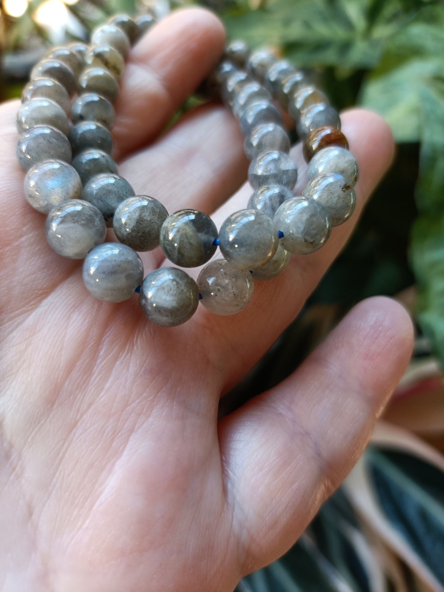 Labradorite Round Beaded Stretch Bracelet - 8mm