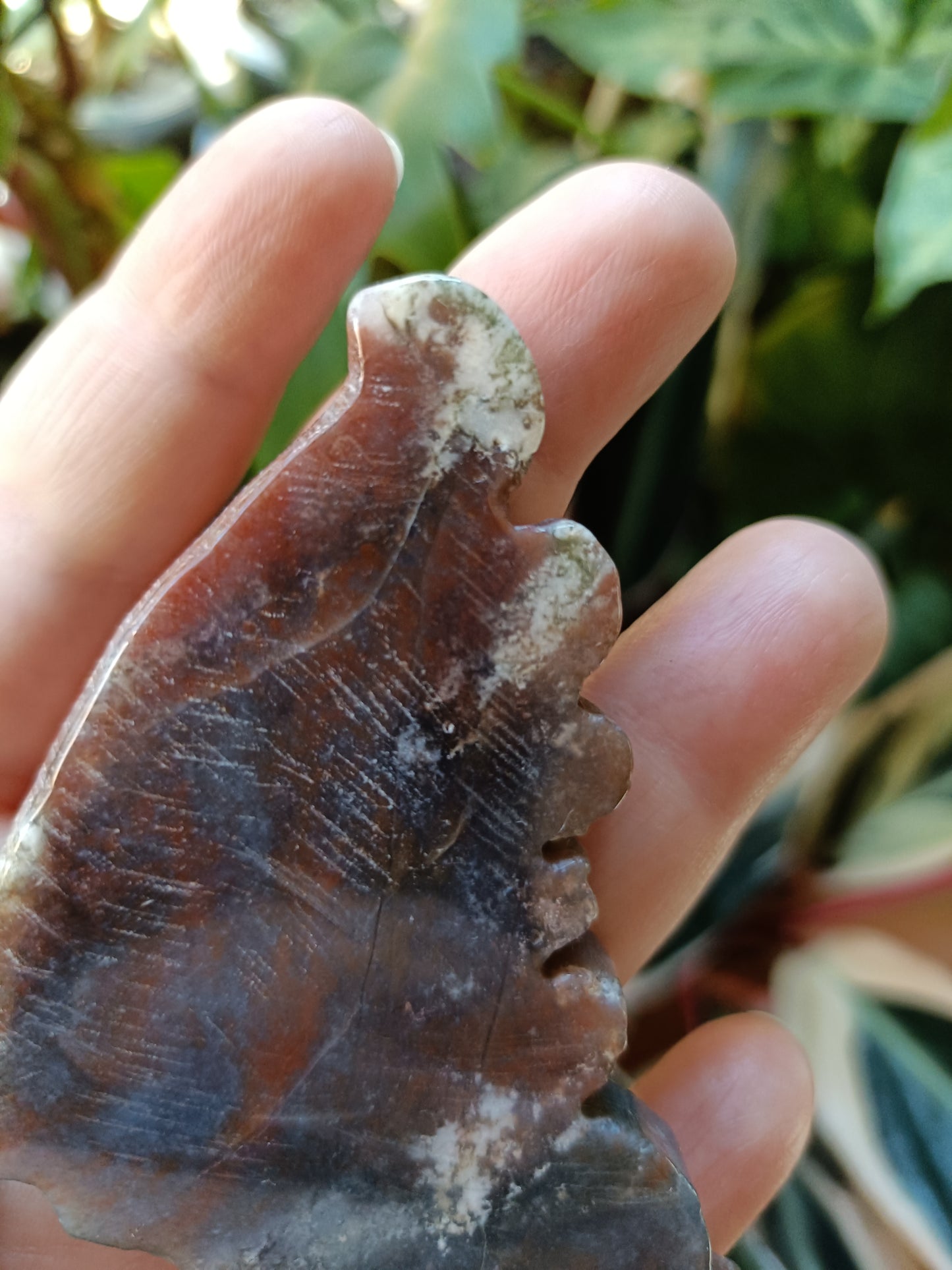 Ocean Jasper Butterfly Wings with Stand - 127g