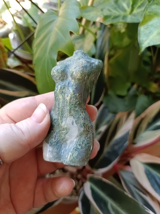 Moss Agate Goddess Body - 126g