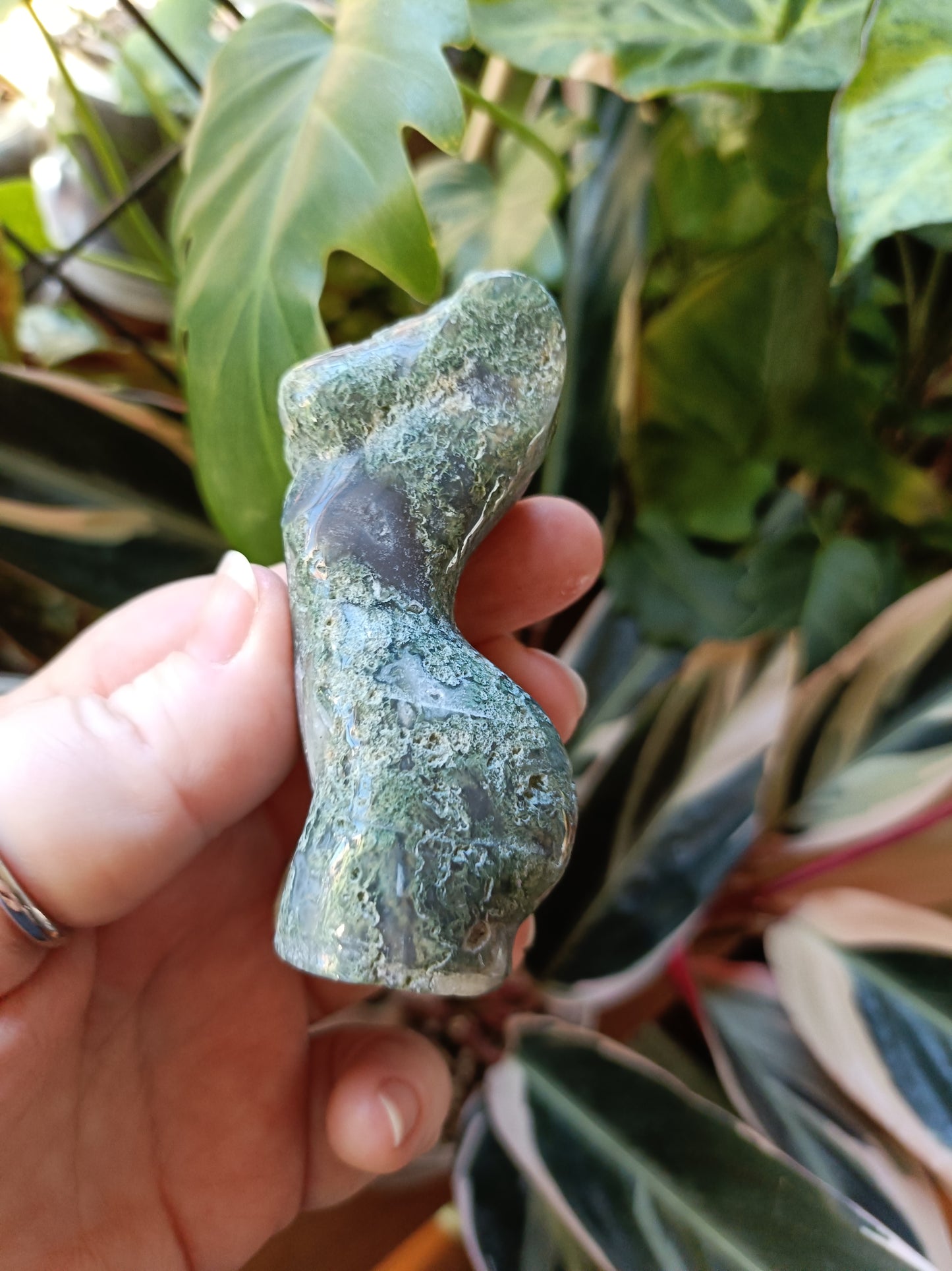 Moss Agate Goddess Body - 126g