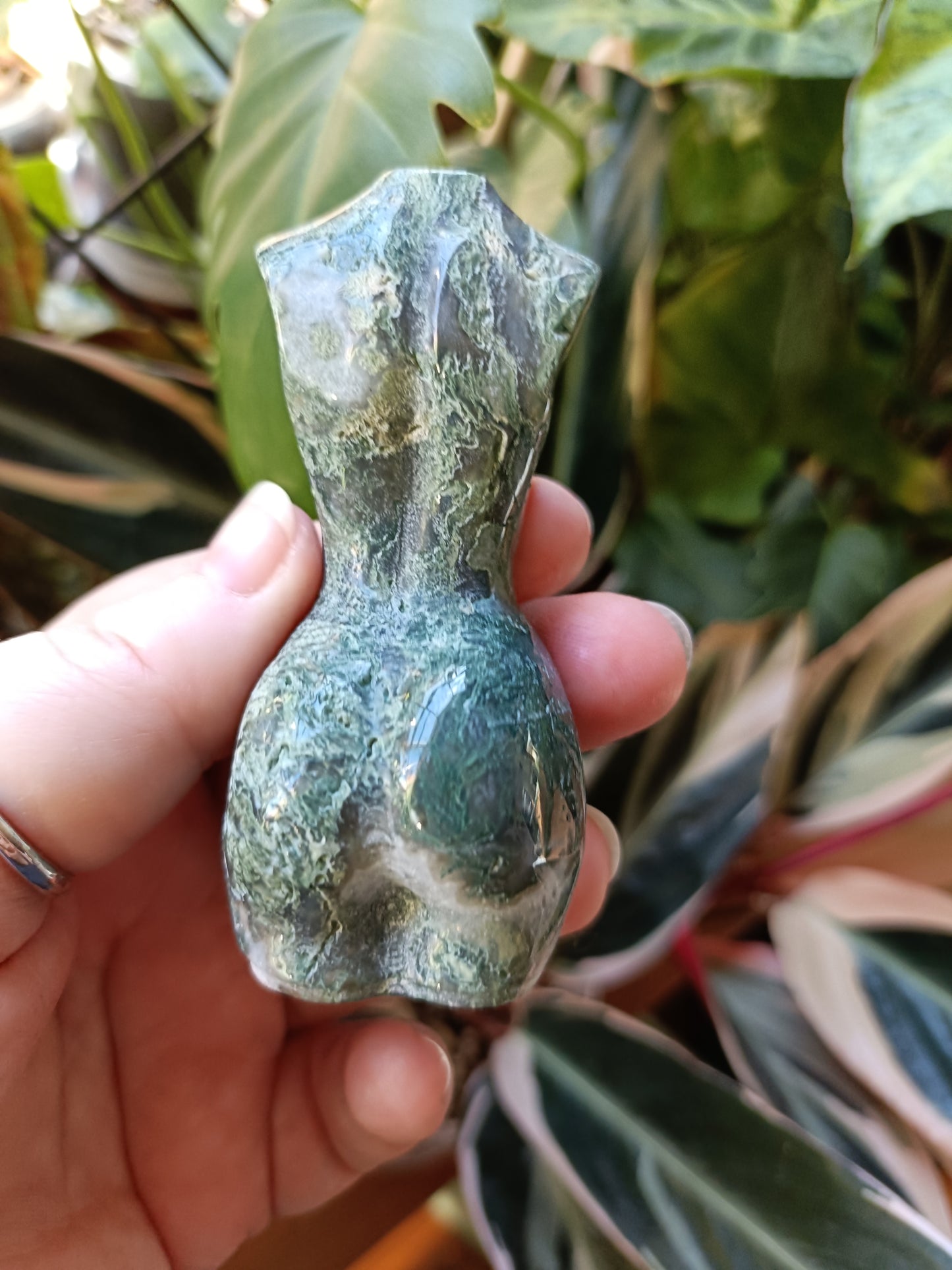 Moss Agate Goddess Body - 126g