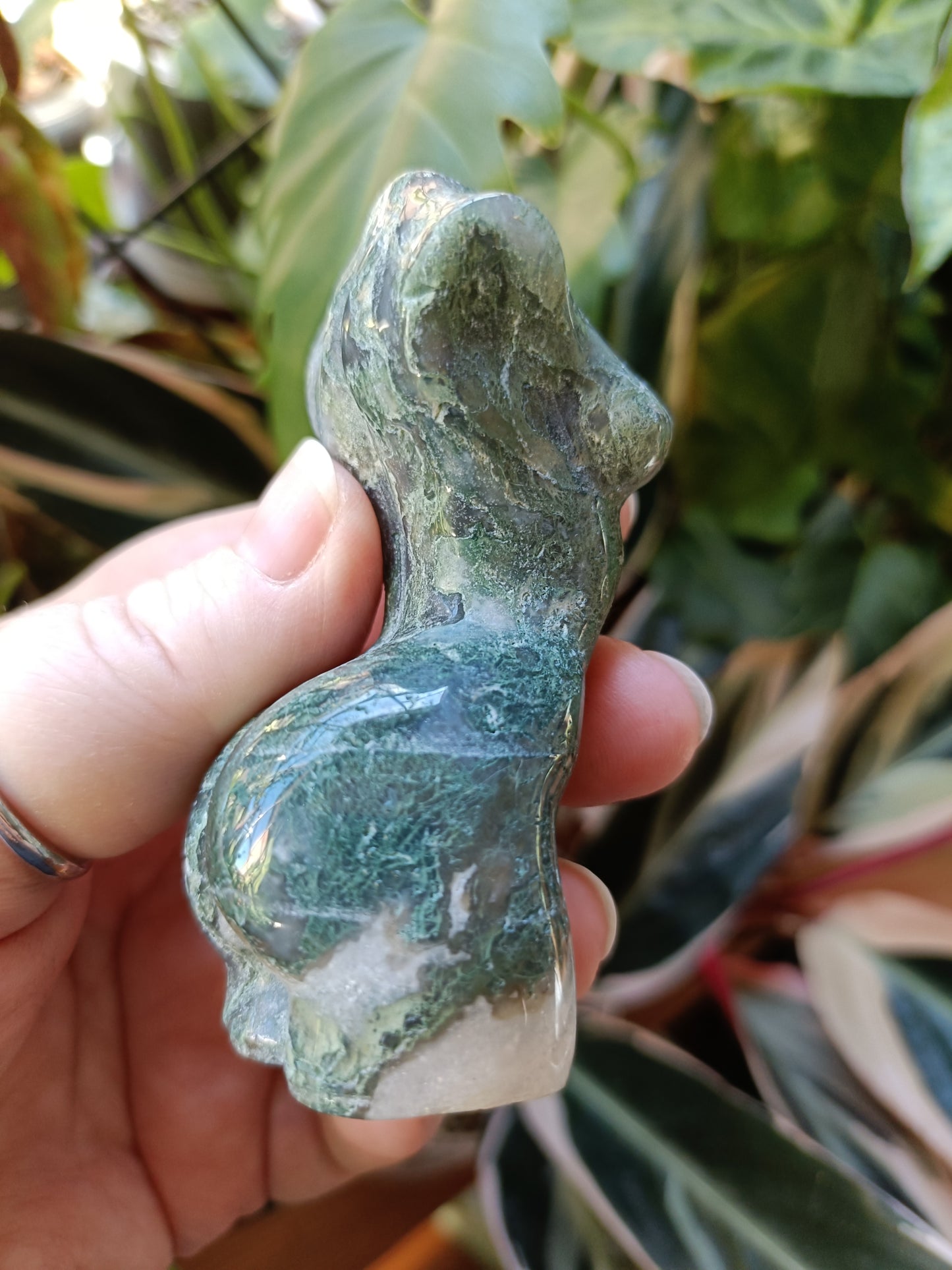 Moss Agate Goddess Body - 126g