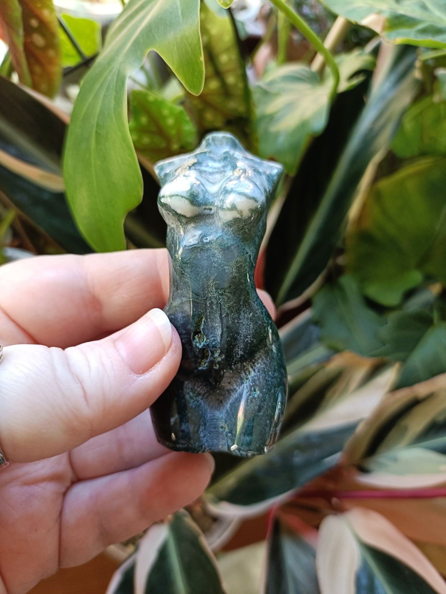 Moss Agate Goddess Body - 120g