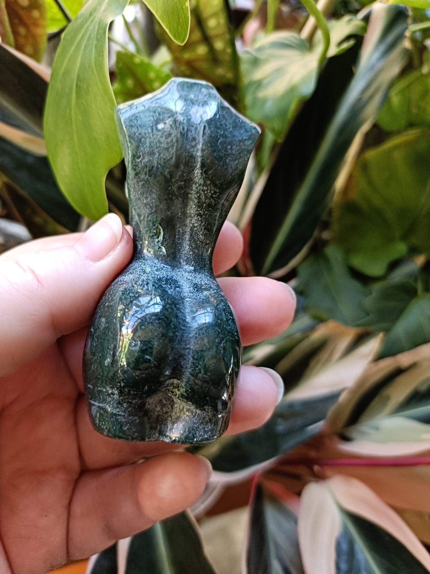 Moss Agate Goddess Body - 120g