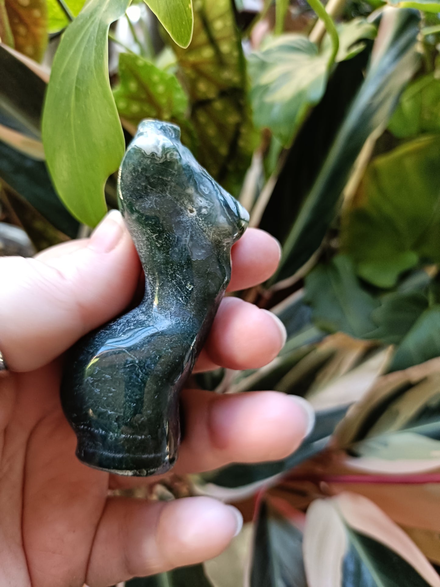 Moss Agate Goddess Body - 120g
