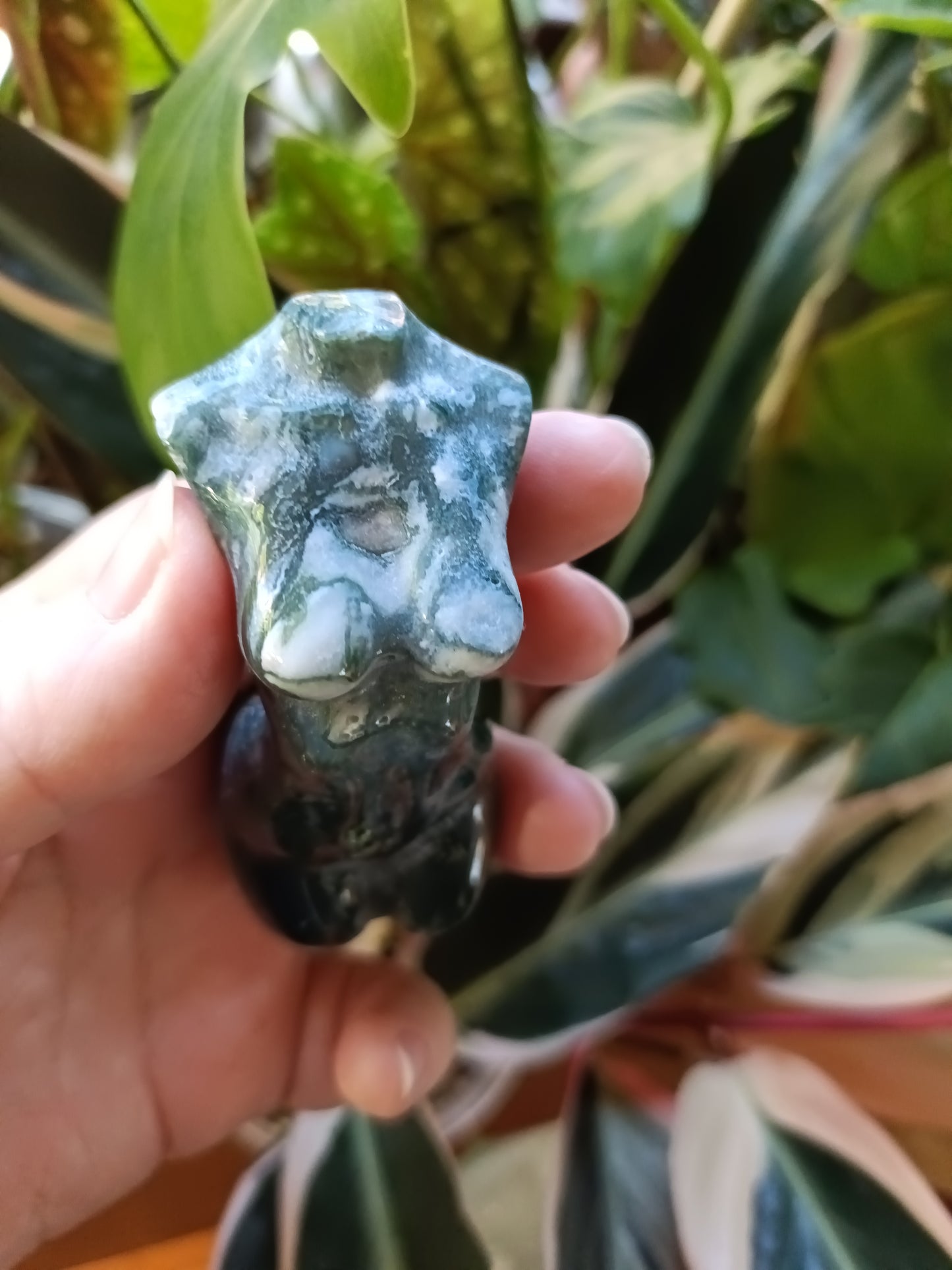 Moss Agate Goddess Body - 120g