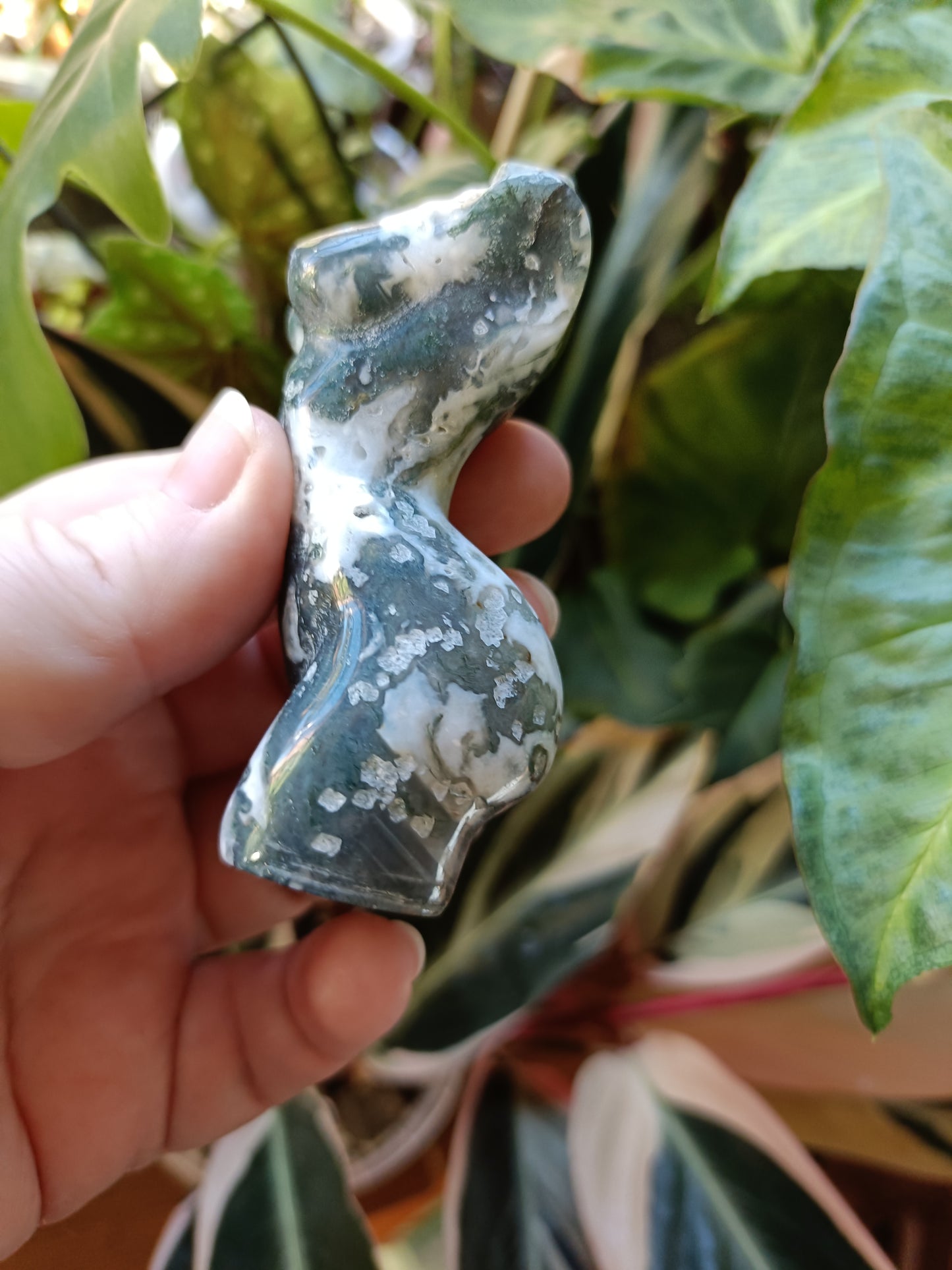 Moss Agate Goddess Body - 116g