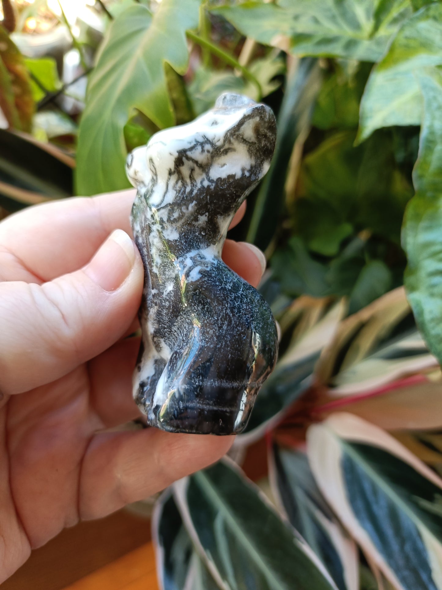 Moss Agate Goddess Body - 121g