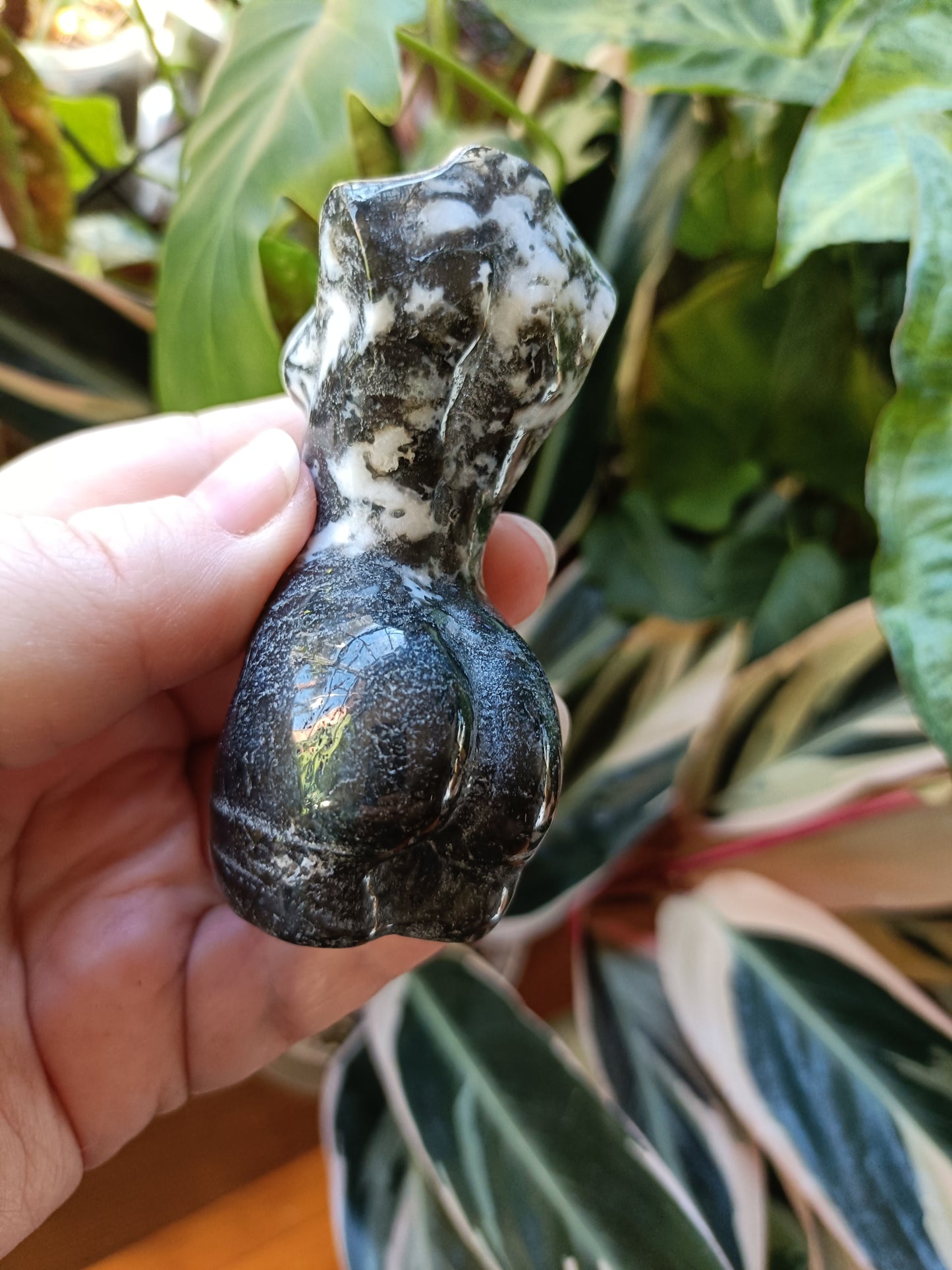 Moss Agate Goddess Body - 121g