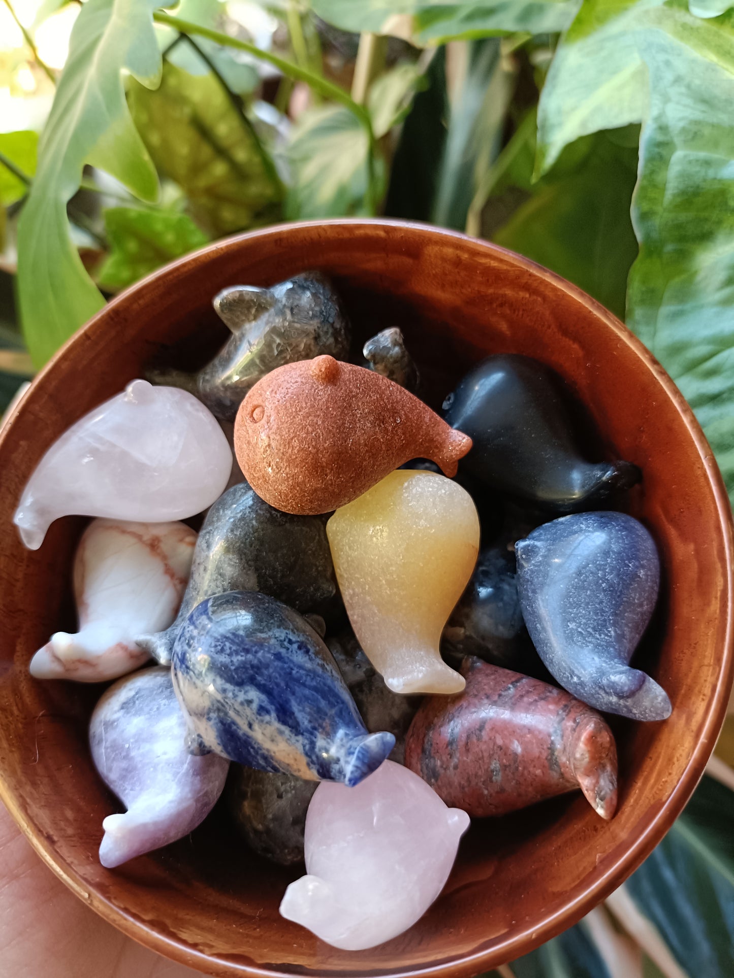 Mixed Stone Mini Whale Carving - 15g