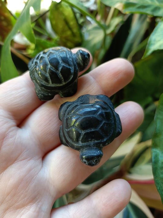 Mixed Stone Mini Sea Turtle Carving - 20g