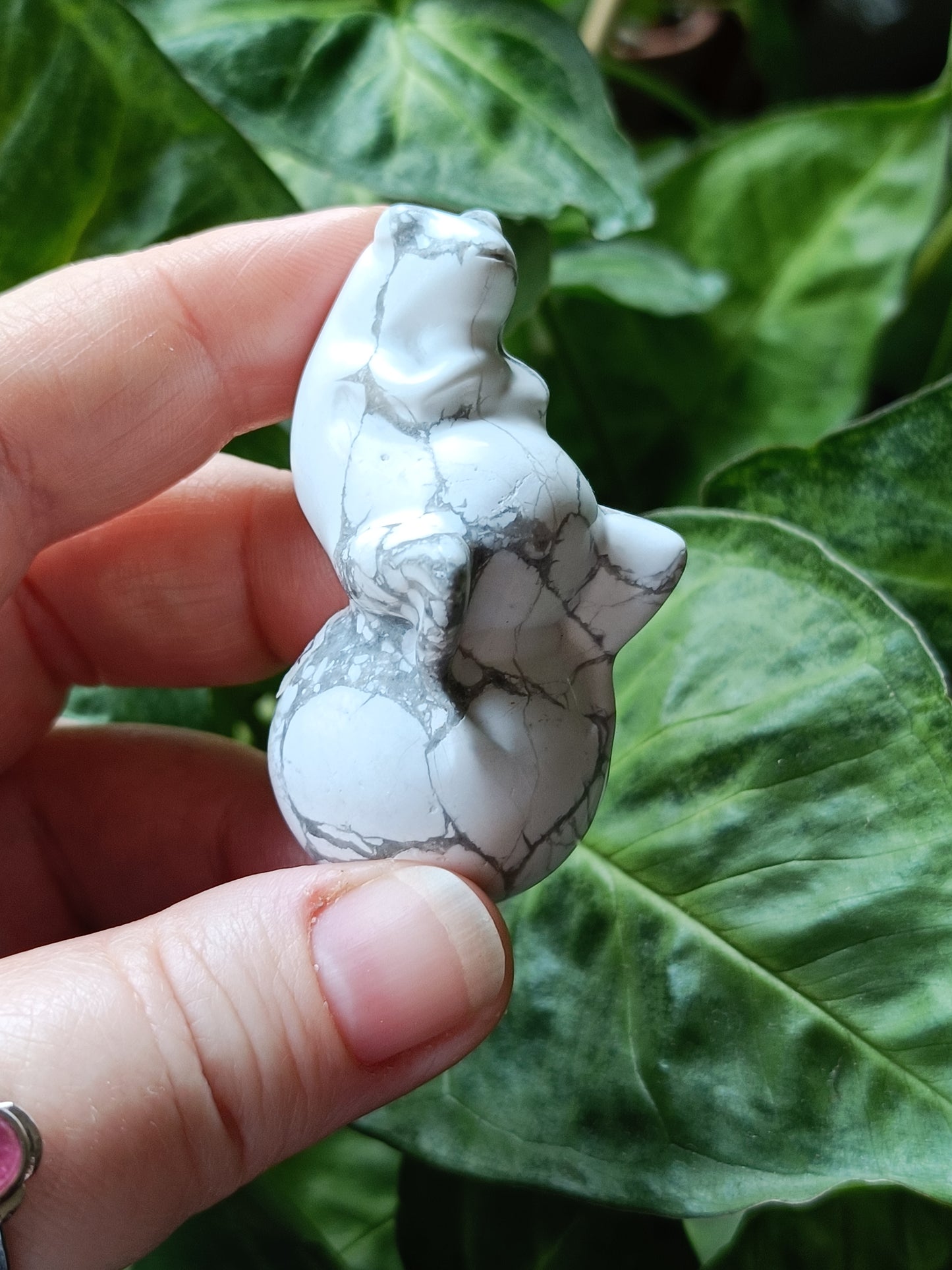 Mixed Stone Sitting Grumpy Frog Carving - 50-70g