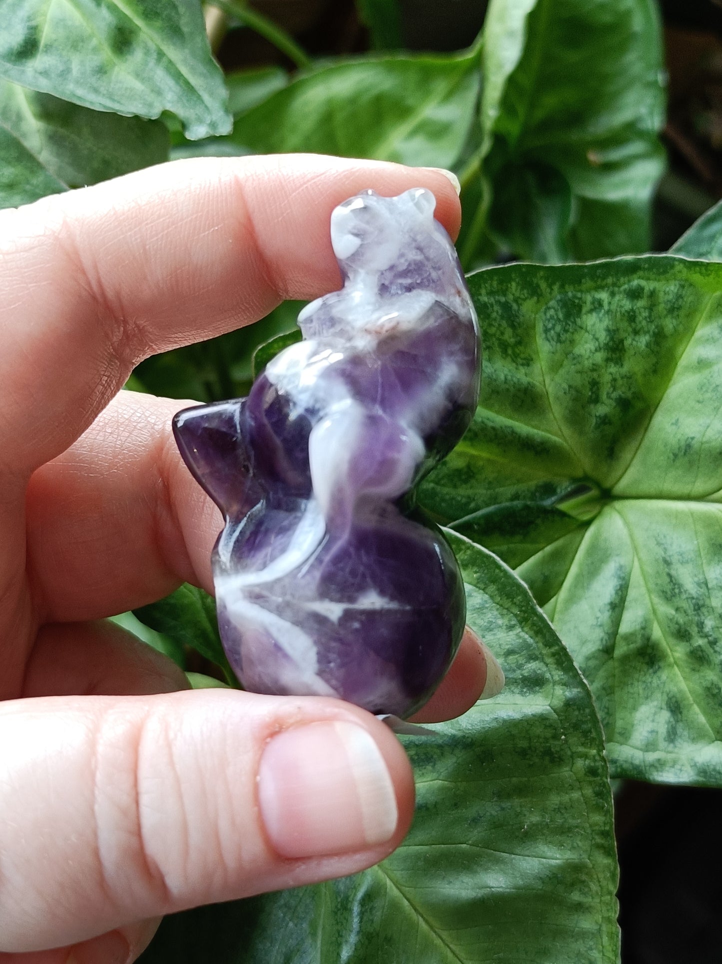 Mixed Stone Sitting Grumpy Frog Carving - 50-70g