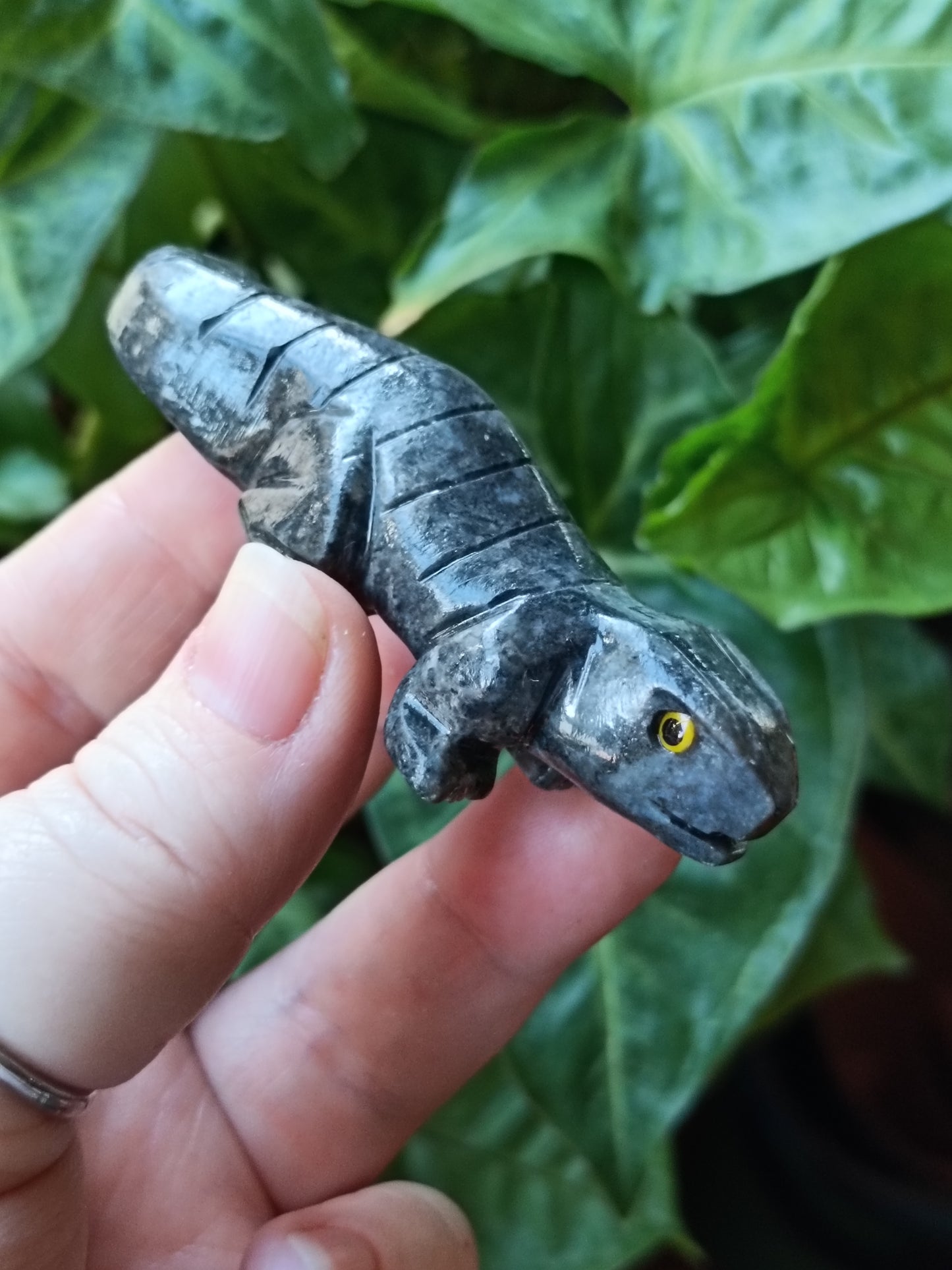 Soapstone (Steatite) Lizard Carving - 50g