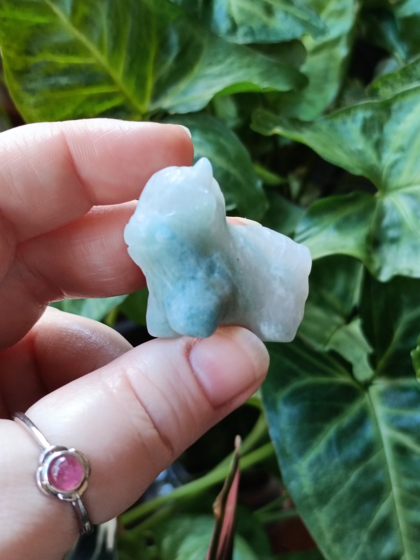 Mixed Stone Mini Highland Cow Carving - 30g