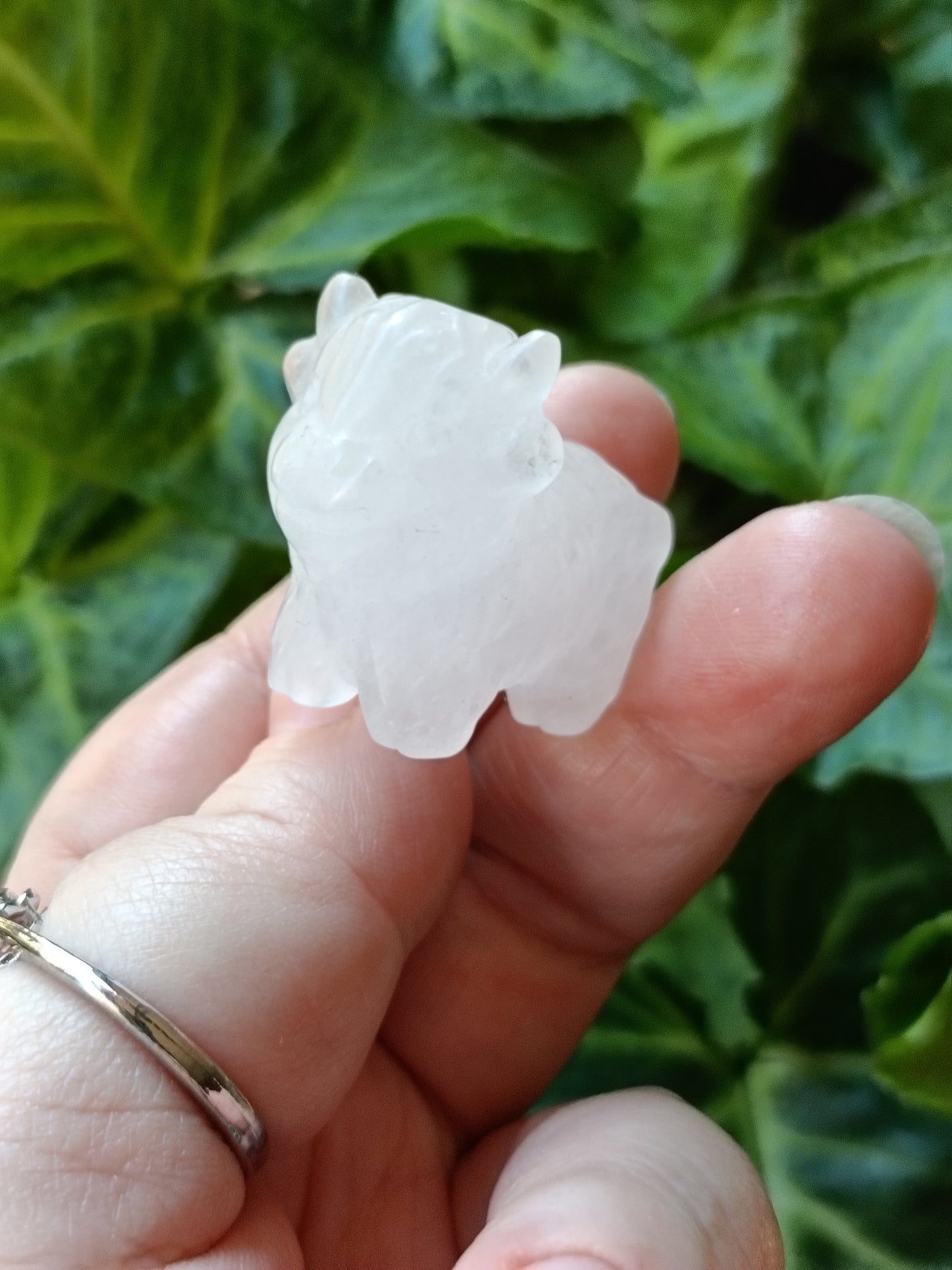 Mixed Stone Mini Highland Cow Carving - 30g