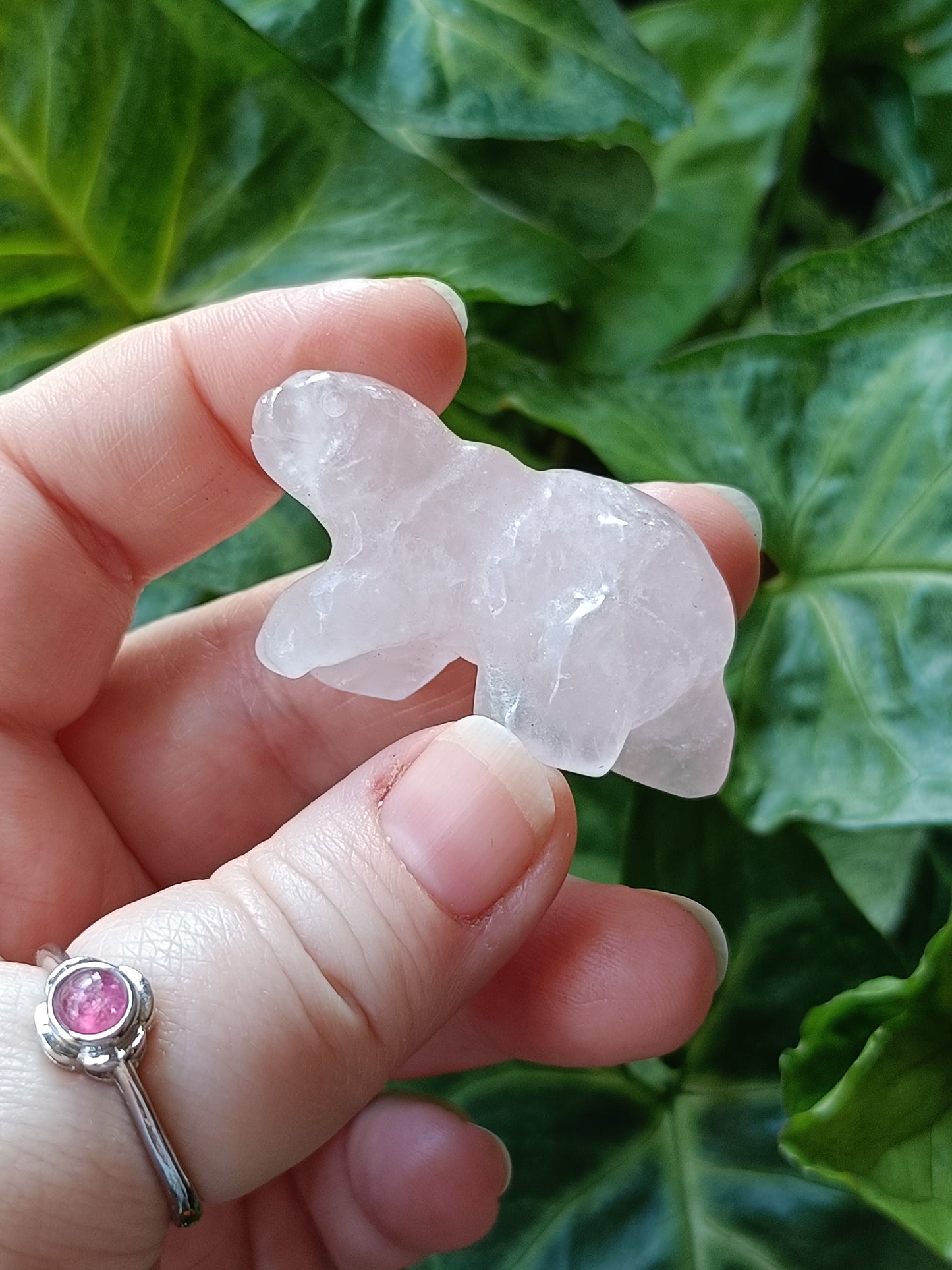 Mixed Stone Natural Bear Carving - 25-30g