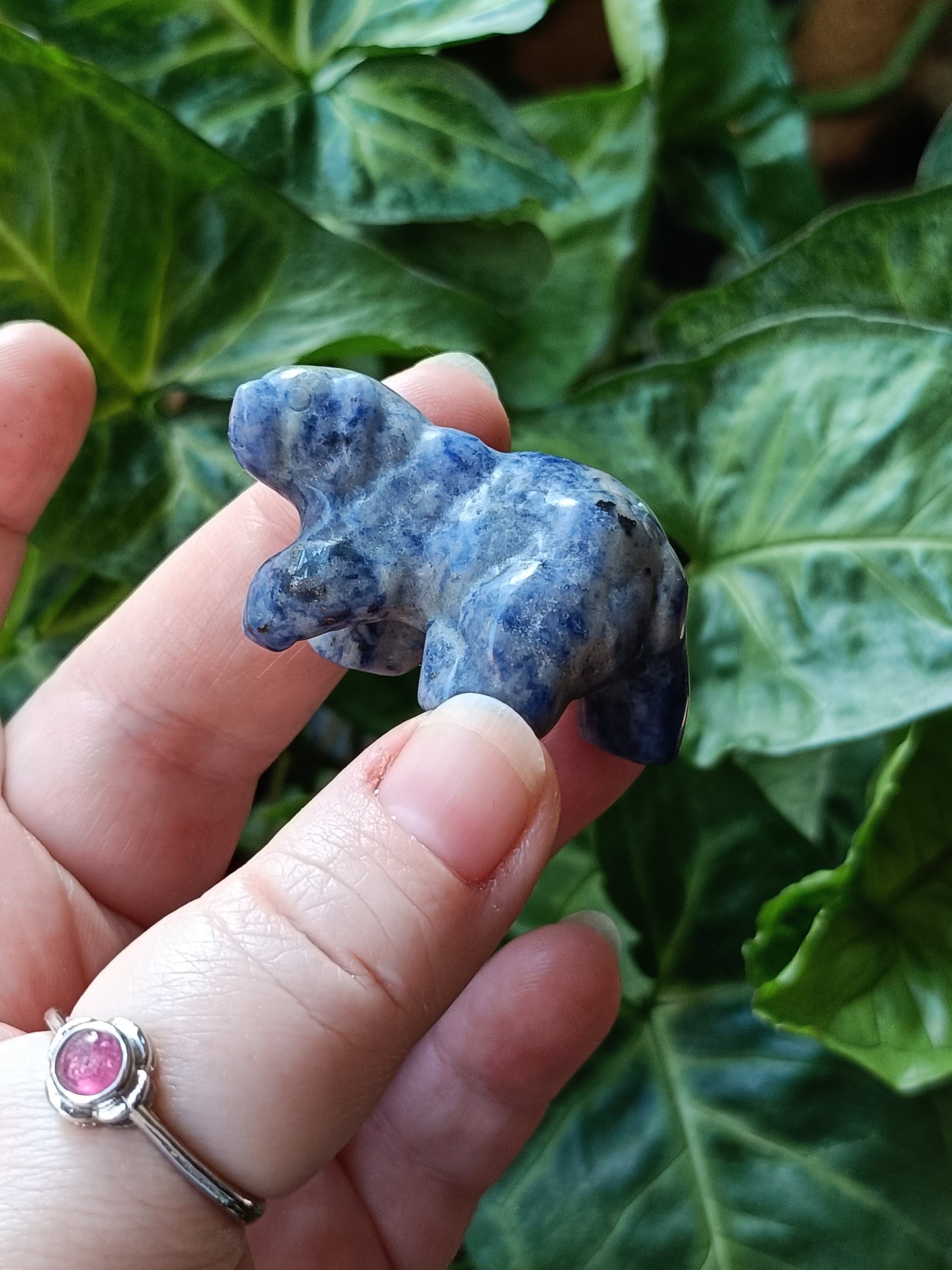 Mixed Stone Natural Bear Carving - 25-30g