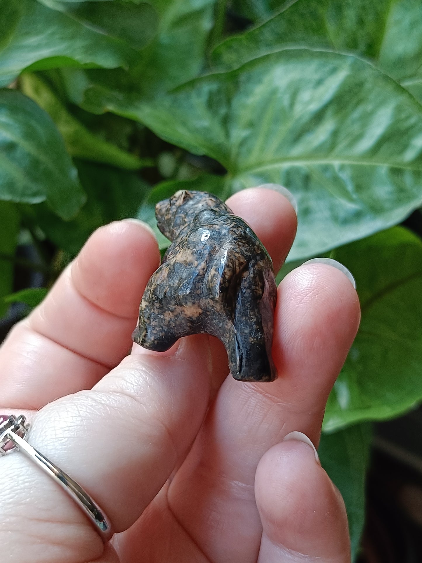 Mixed Stone Natural Bear Carving - 25-30g