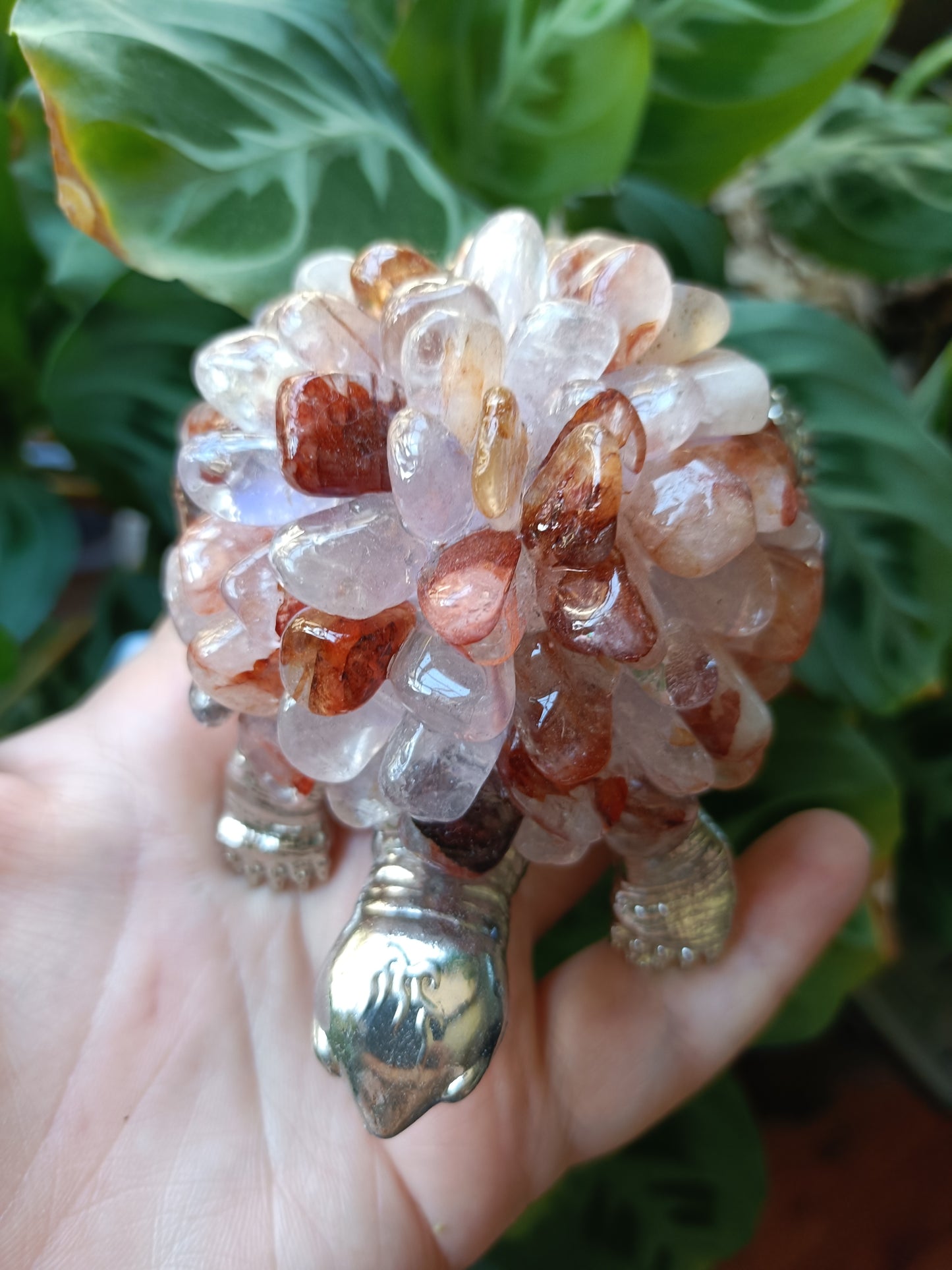 Fire Quartz LED Turtle Lamp
