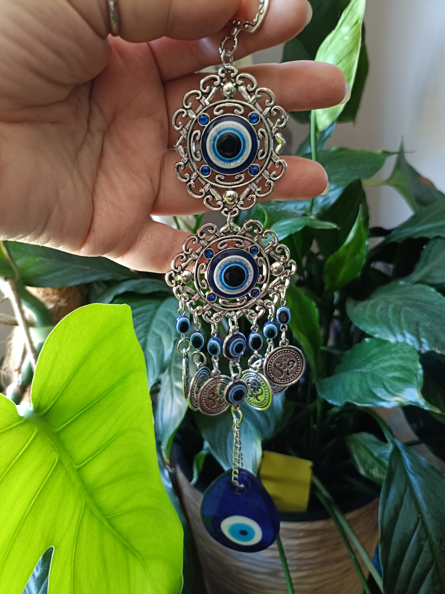 Double Evil Eye Car Dangle or Sun Catcher