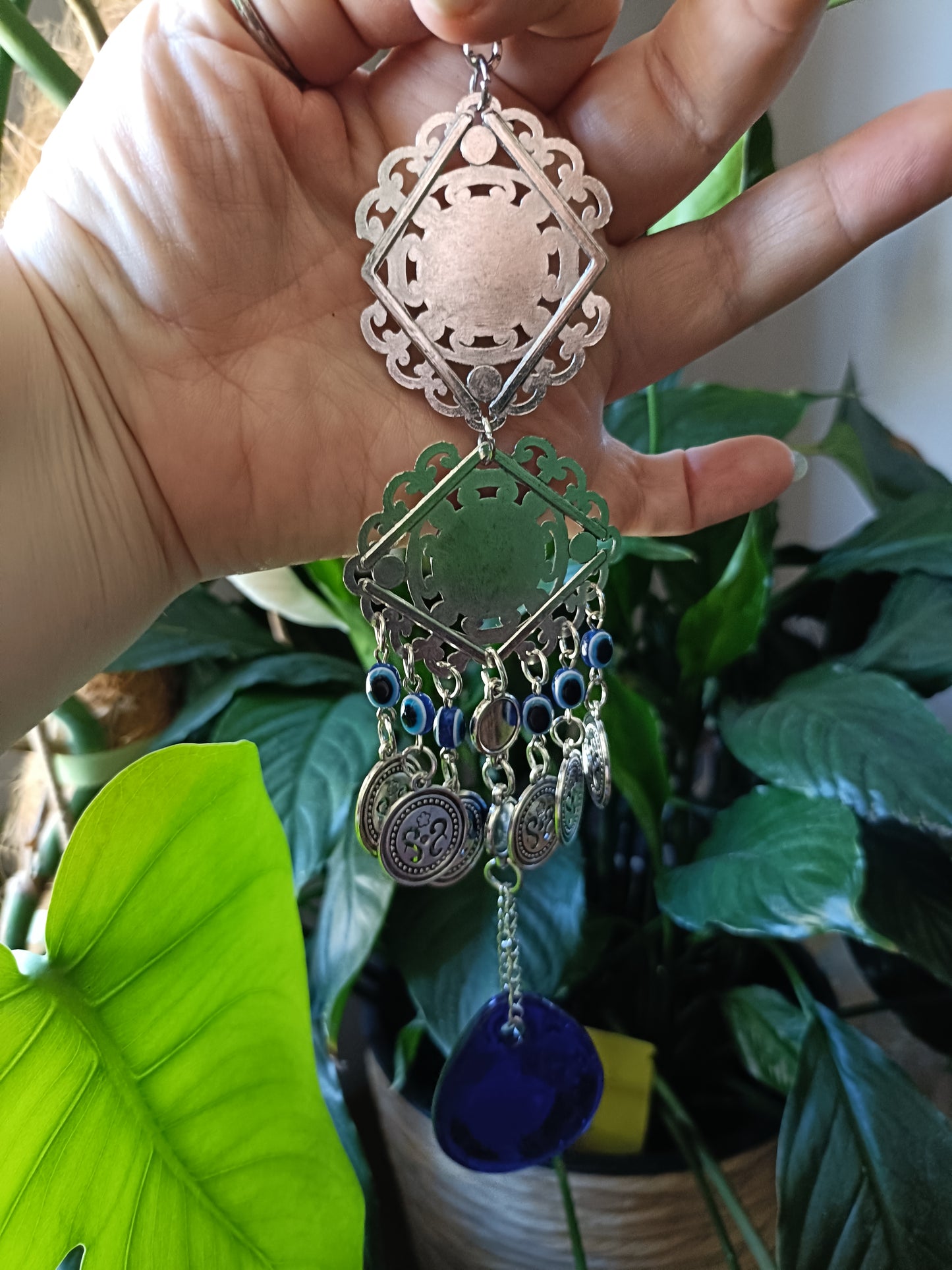 Double Evil Eye Car Dangle or Sun Catcher