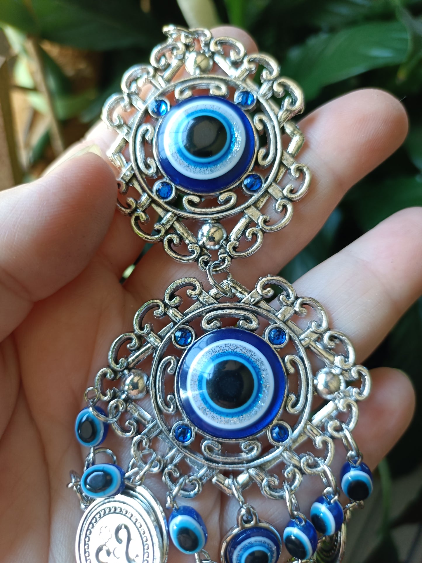 Double Evil Eye Car Dangle or Sun Catcher