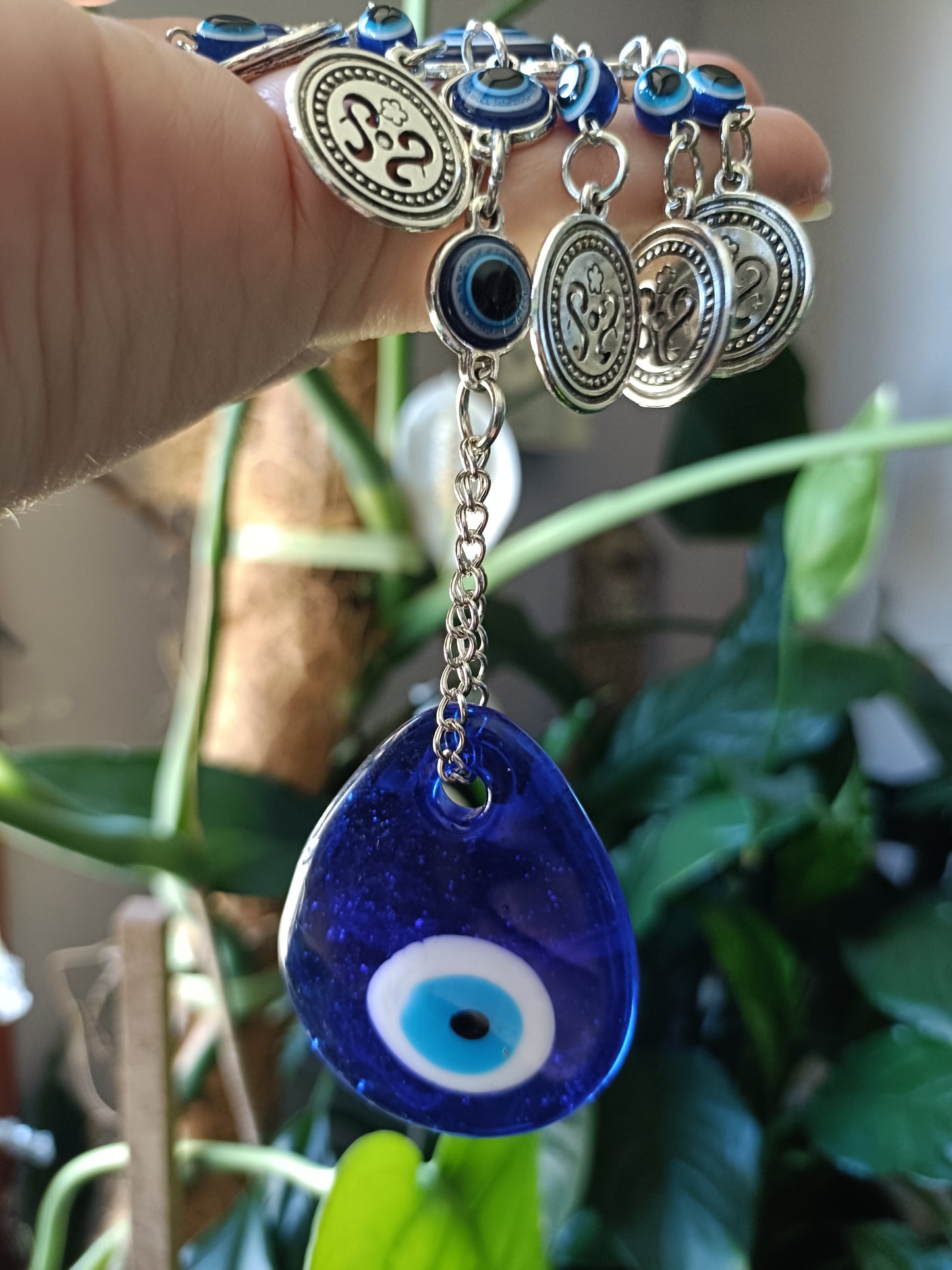 Double Evil Eye Car Dangle or Sun Catcher