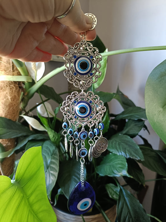 Double Evil Eye Car Dangle or Sun Catcher