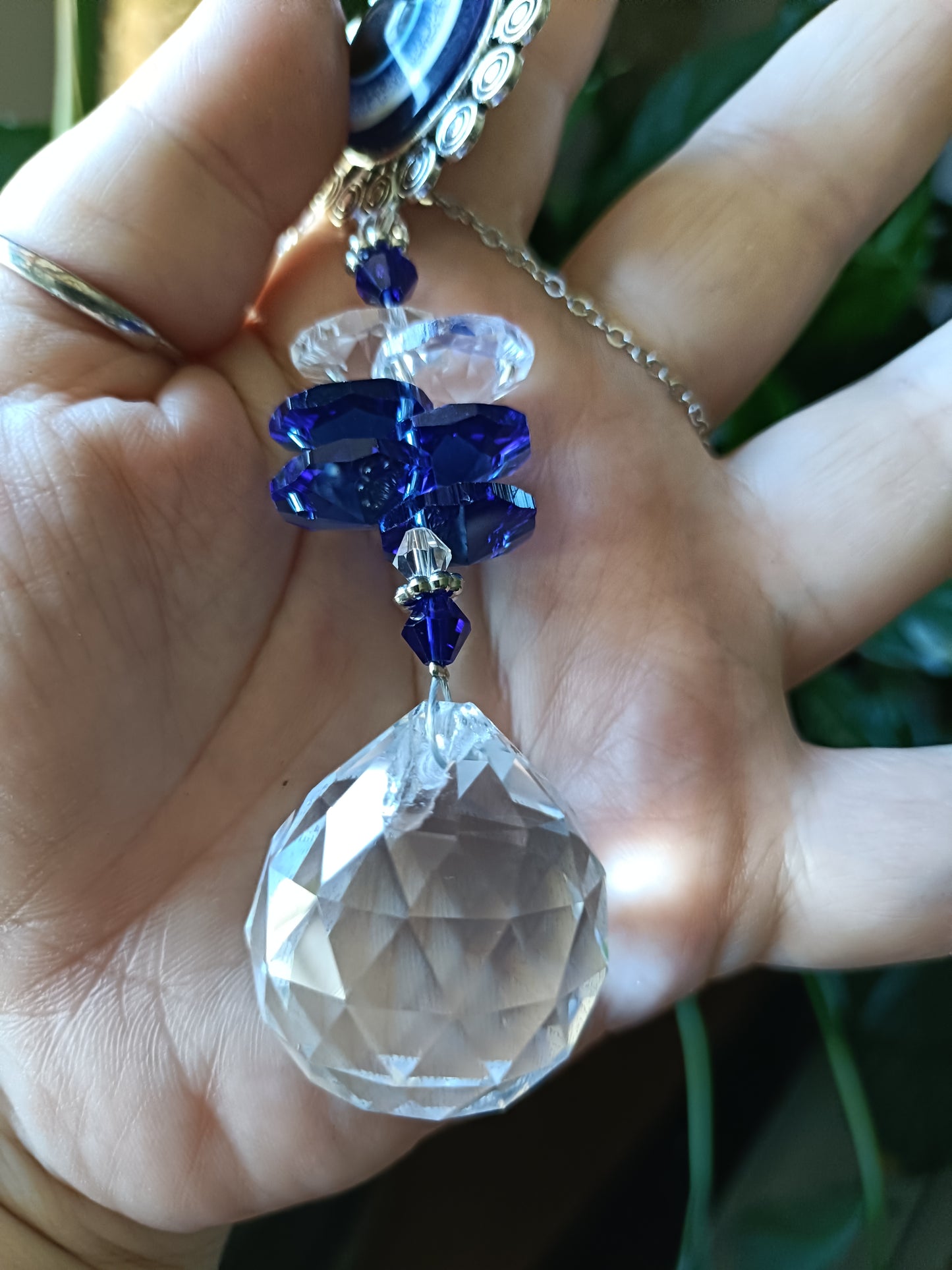 Evil Eye Flower Car Dangle or Sun Catcher