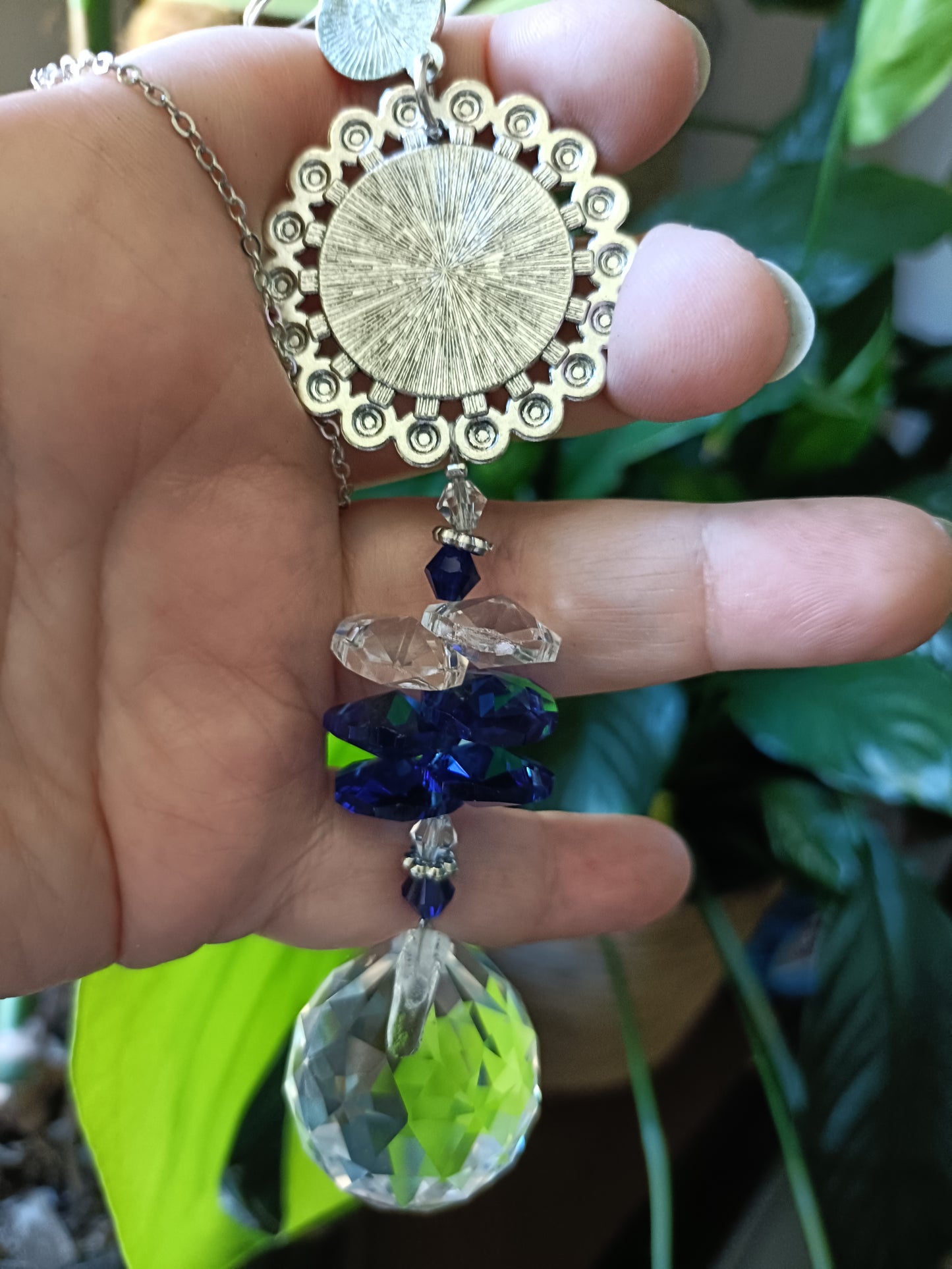 Evil Eye Flower Car Dangle or Sun Catcher