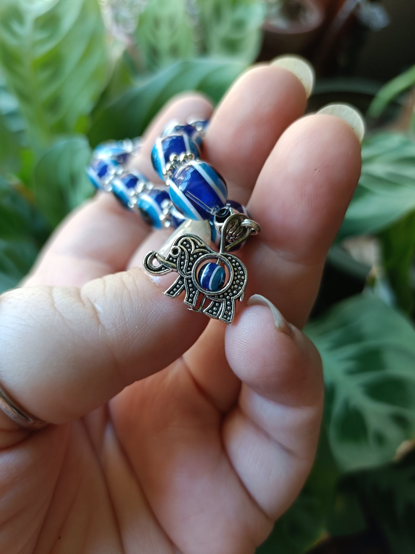 Evil Eye + Charm Stretch Bracelet - 10mm
