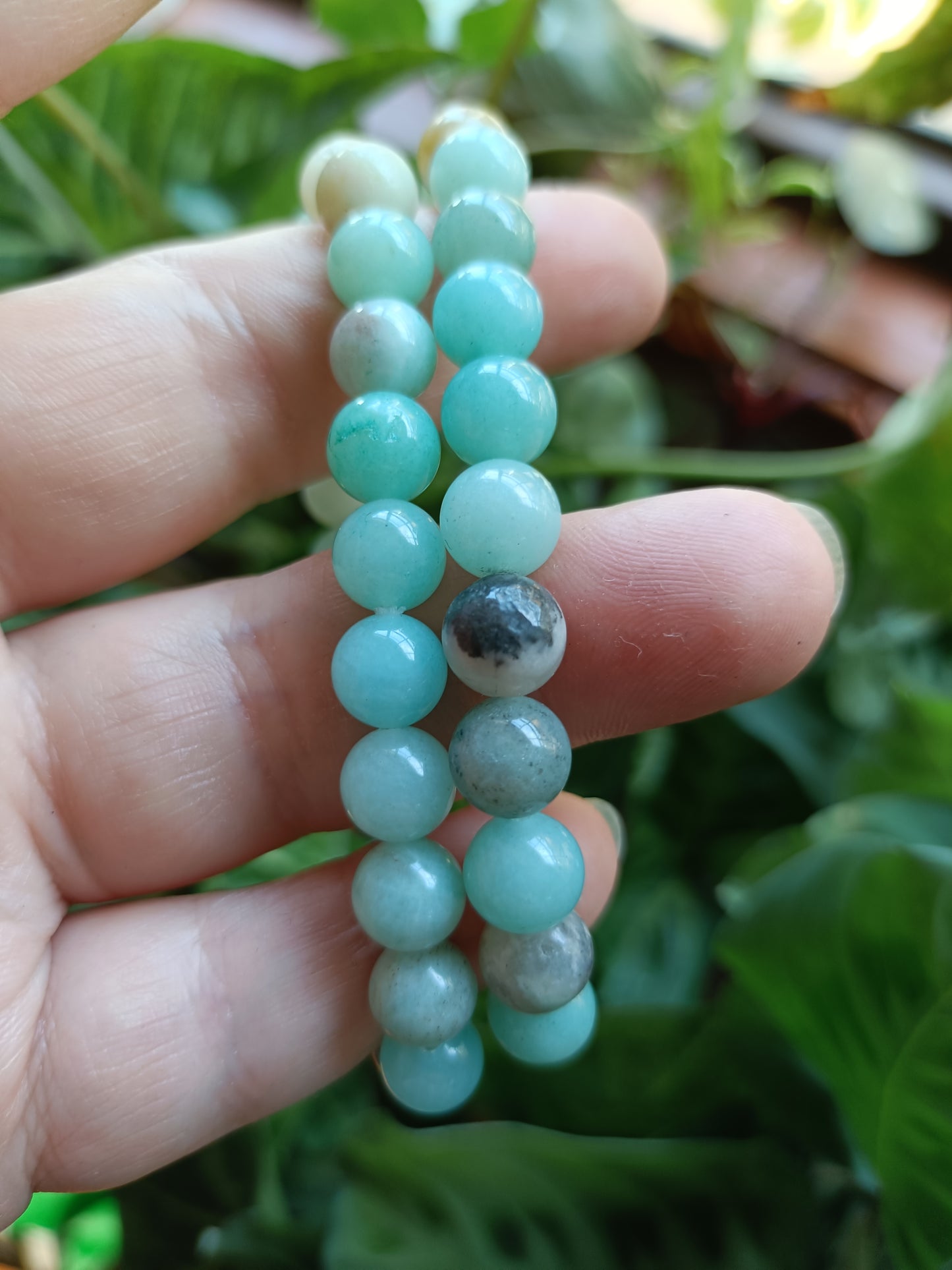 Caribbean Calcite Round Beaded Stretch Bracelet - 8mm