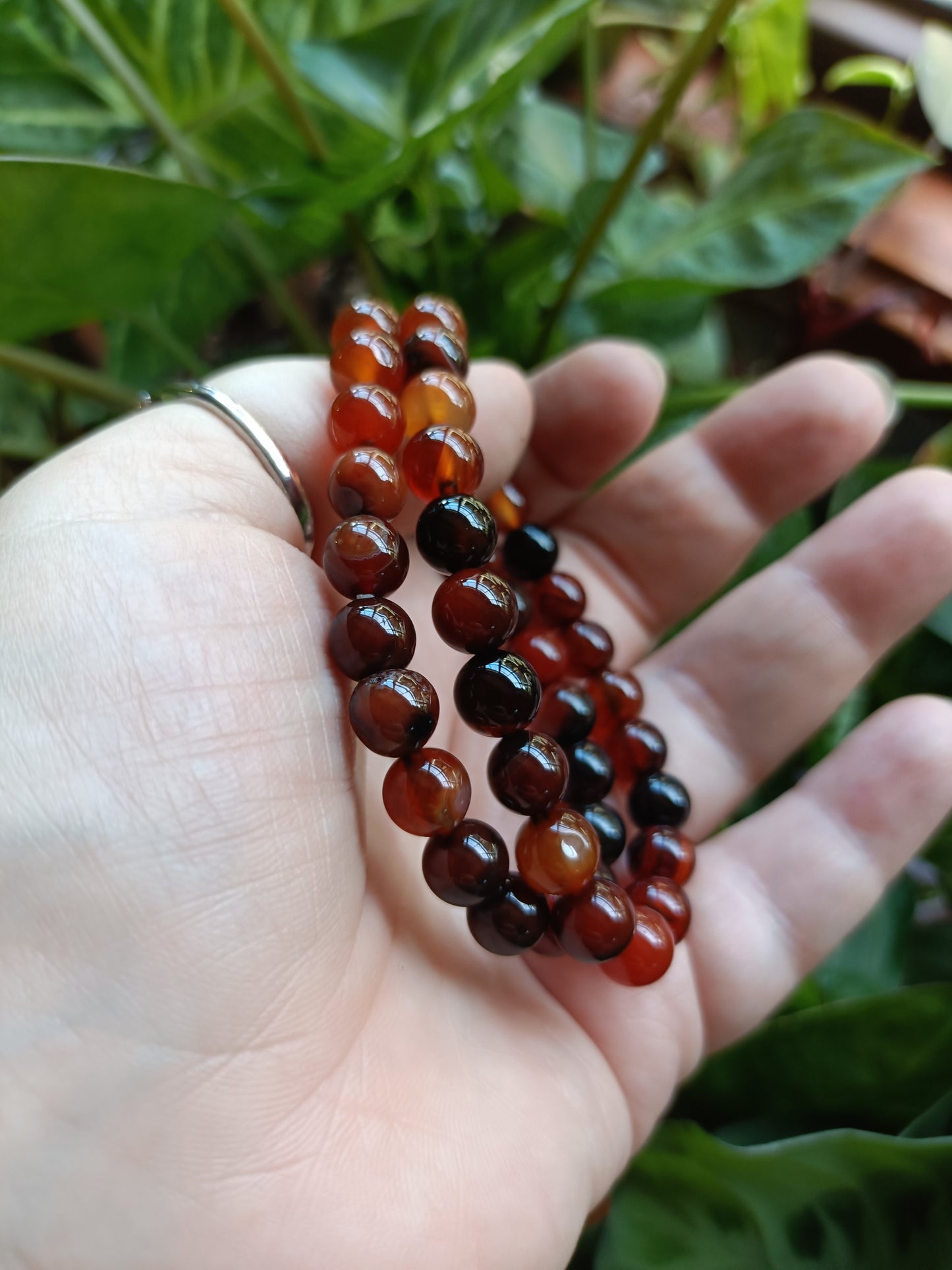 Sardonyx Round Beaded Bracelet - 8mm