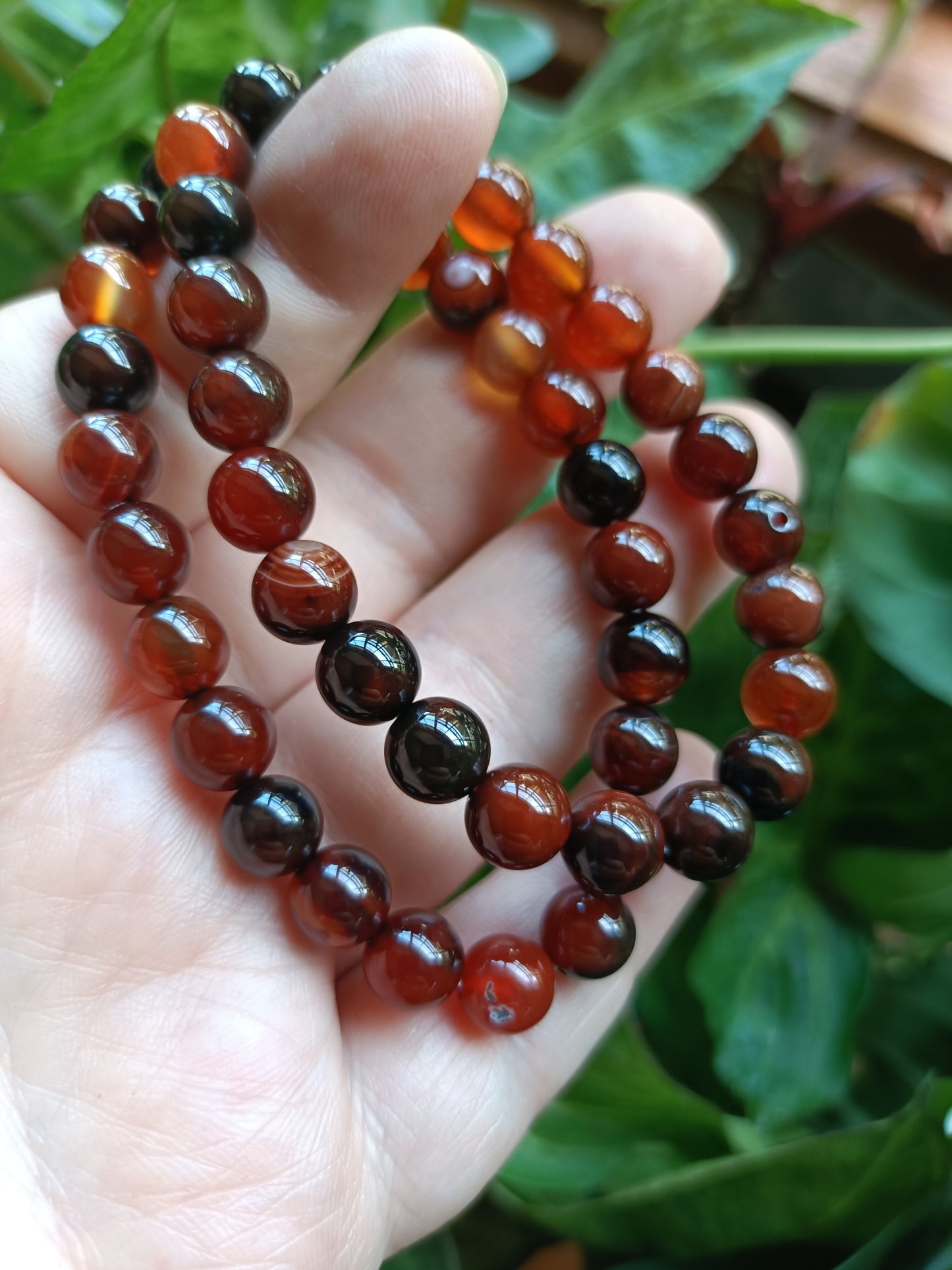 Sardonyx Round Beaded Bracelet - 8mm