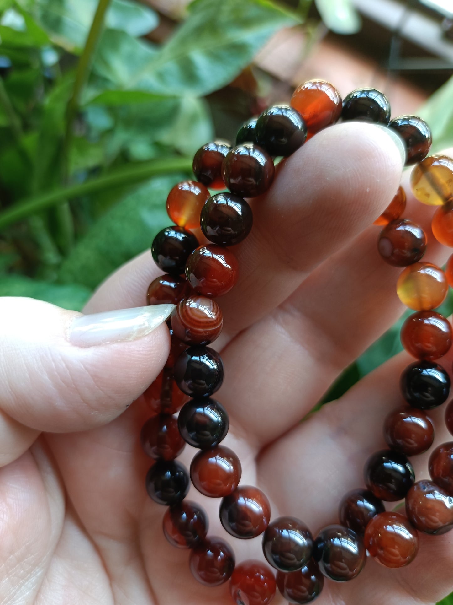 Sardonyx Round Beaded Bracelet - 8mm