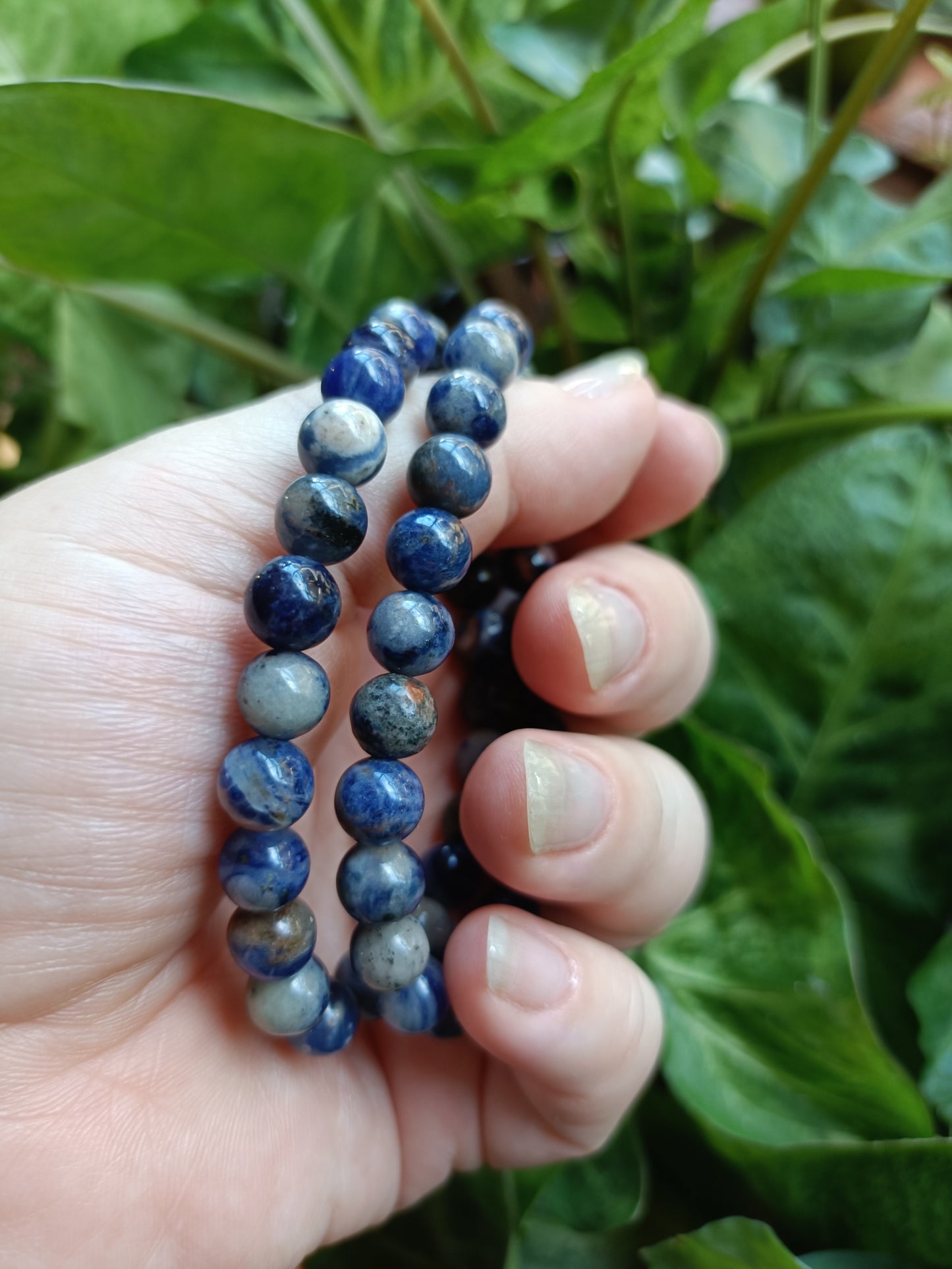 Sodalite Round Beaded Stretch Bracelet - 8mm